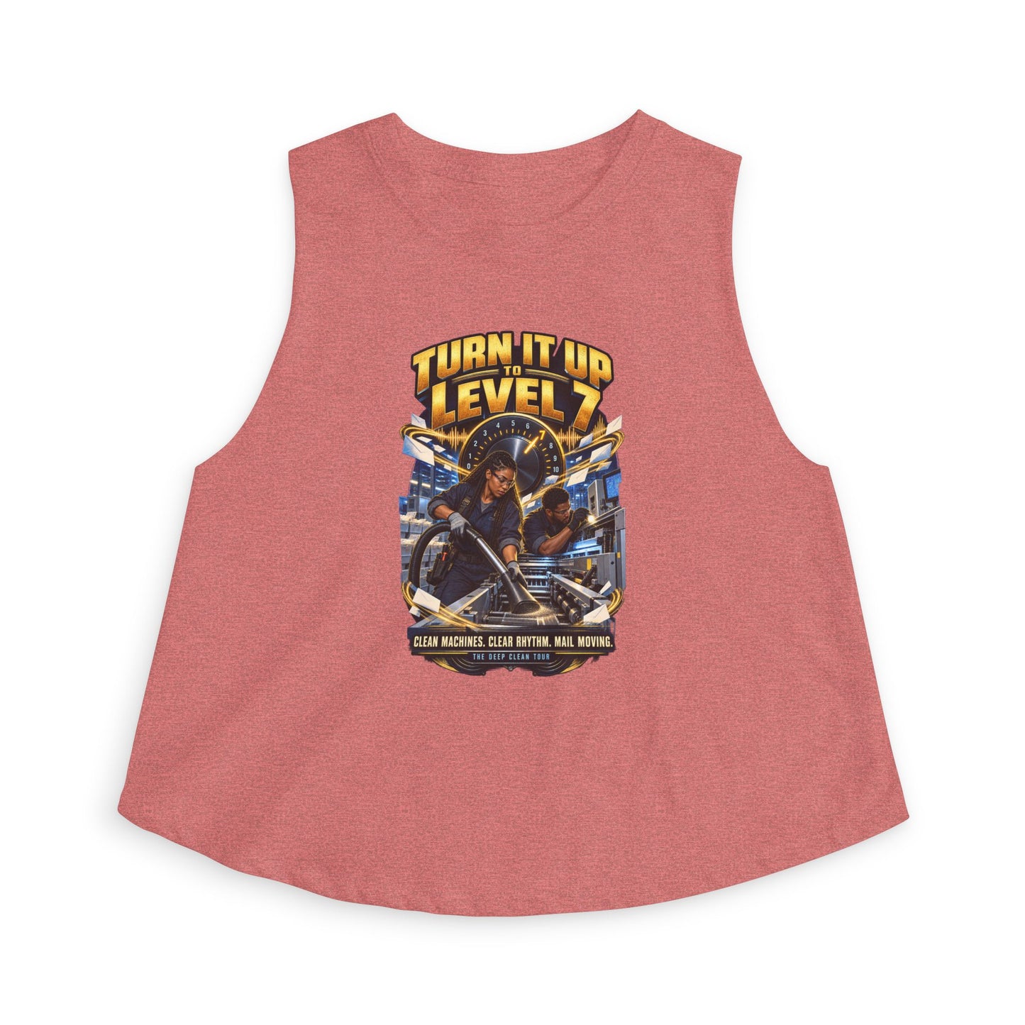 Postal Music - Turn It Up to Level 7 - Women's Crop T-Shirt