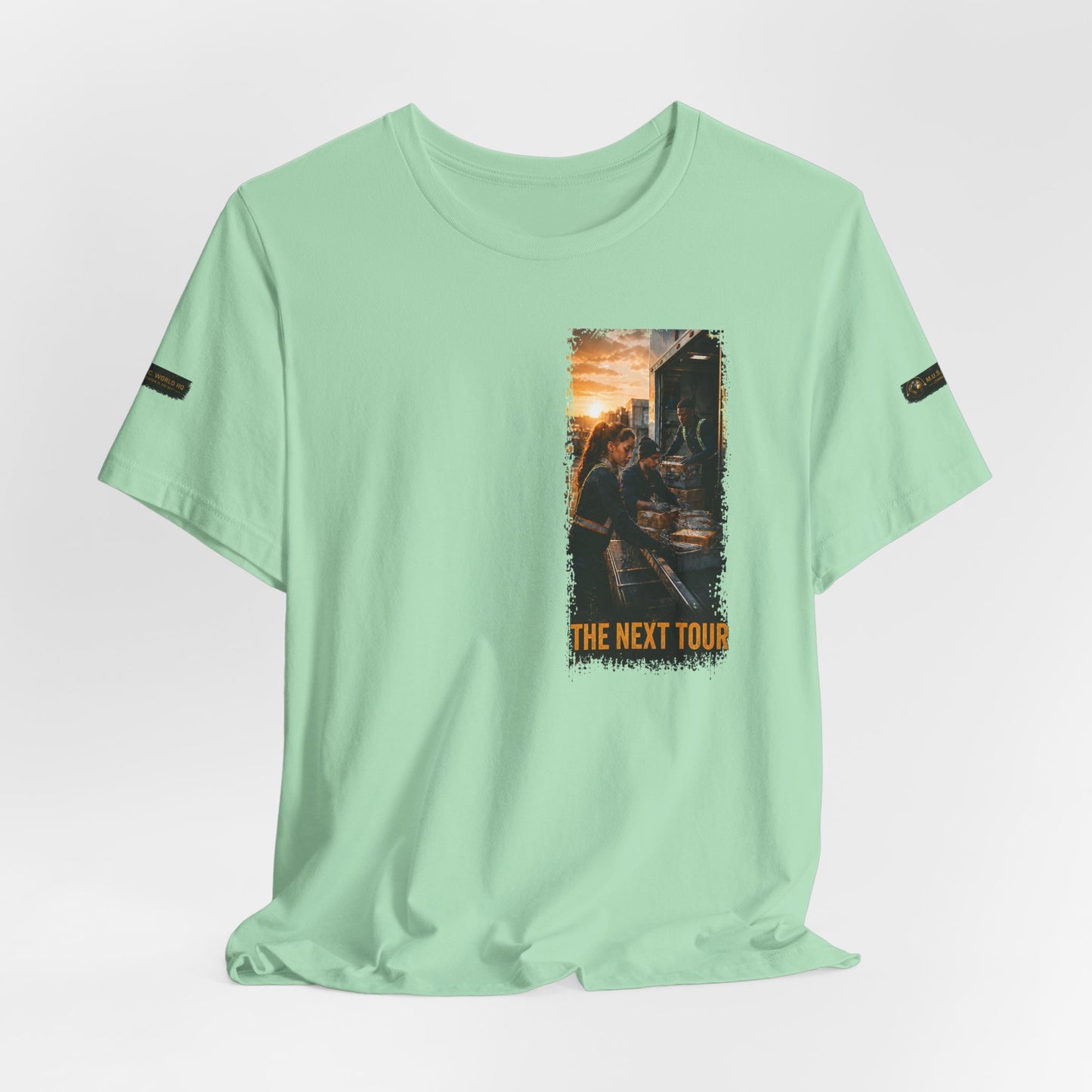 Postal Music — The Next Tour Premium Unisex T-Shirt — Color Group 8 of 11