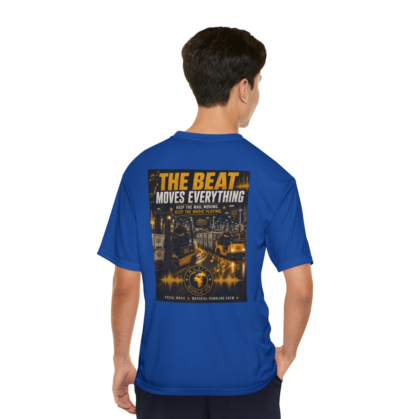 The Beat Moves Everything — Men's Performance Tee | Postal Music