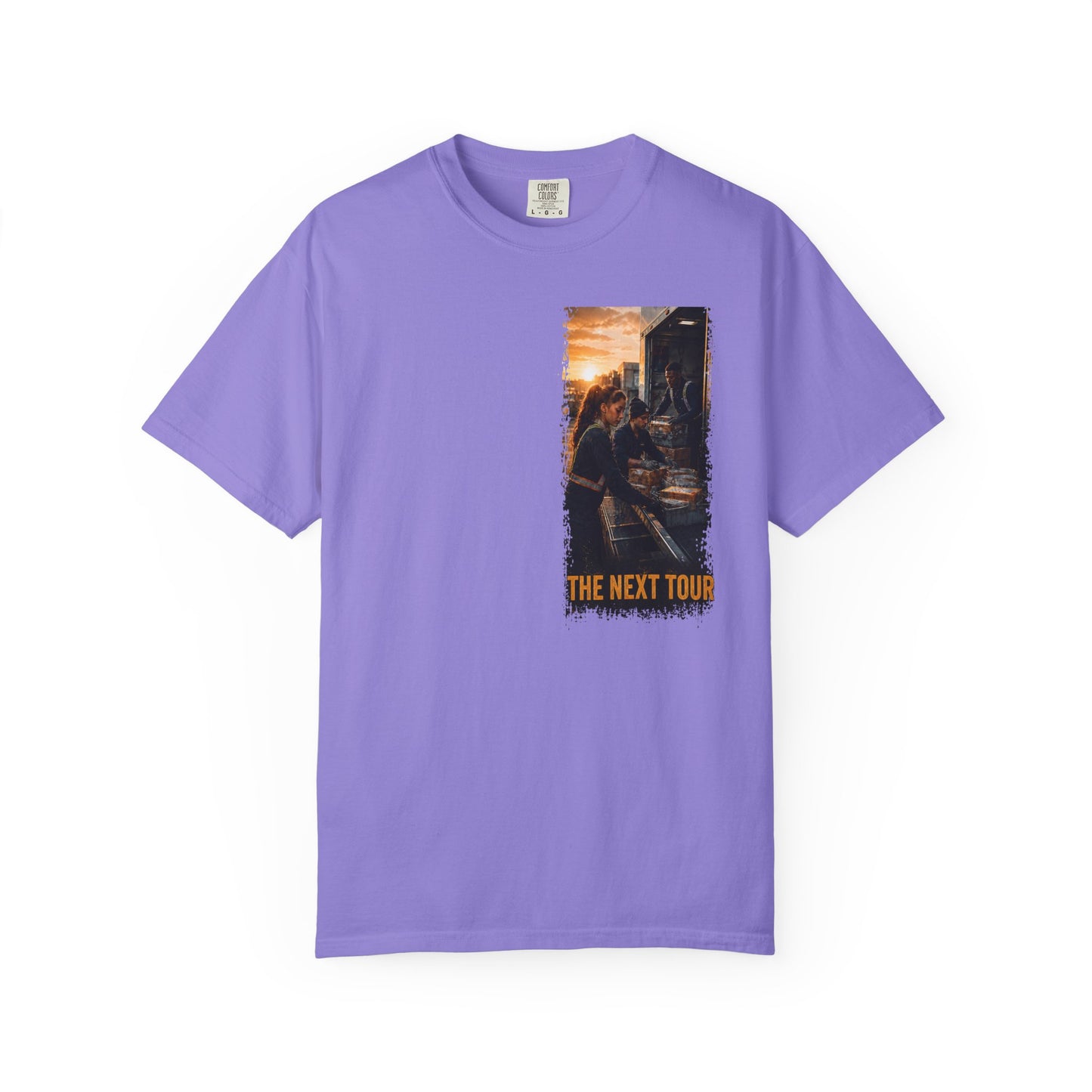 Postal Music — The Next Tour Garment-Dyed T-Shirt — Color Group 4 of 4