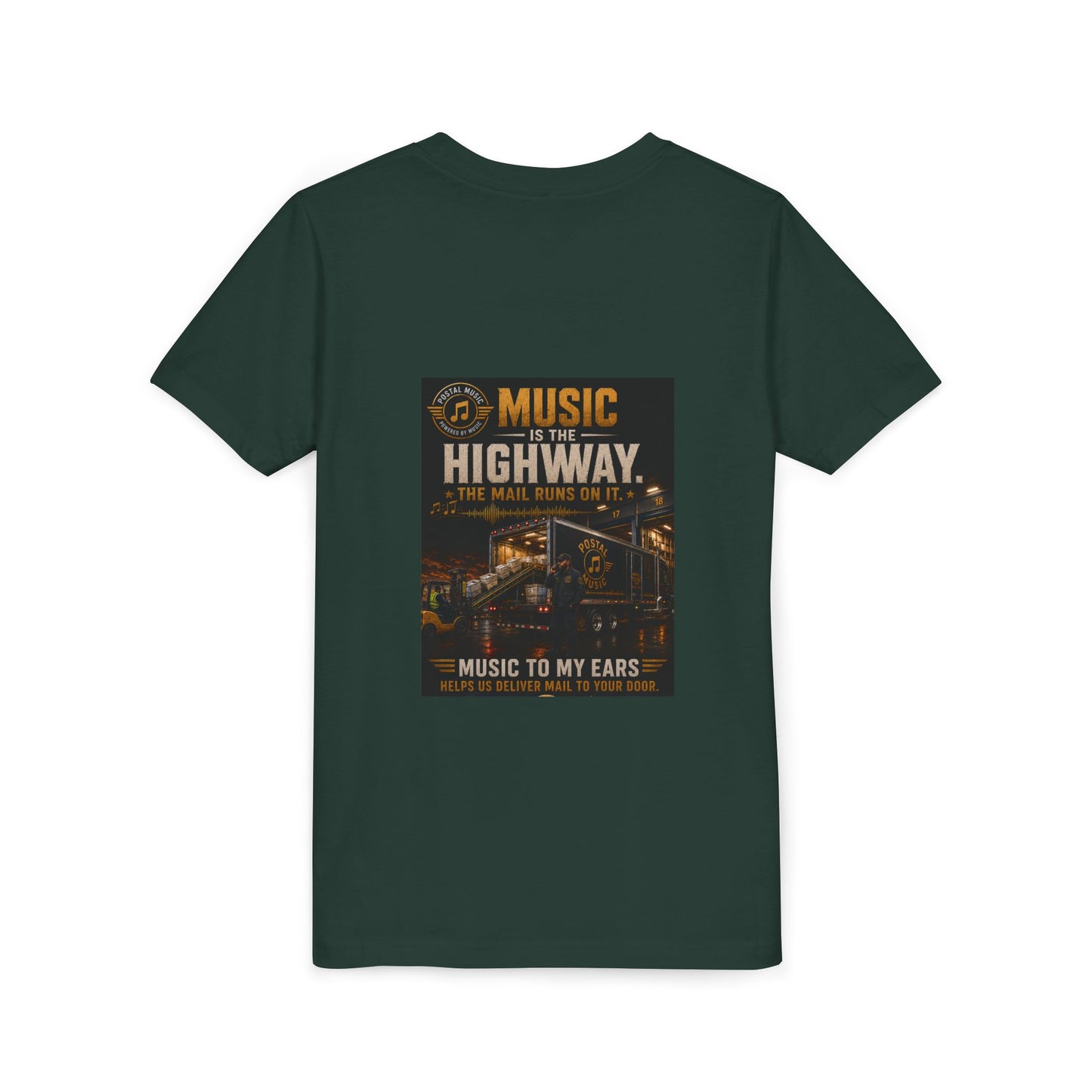 Postal Music — Music Is the Highway — Youth T-Shirt
