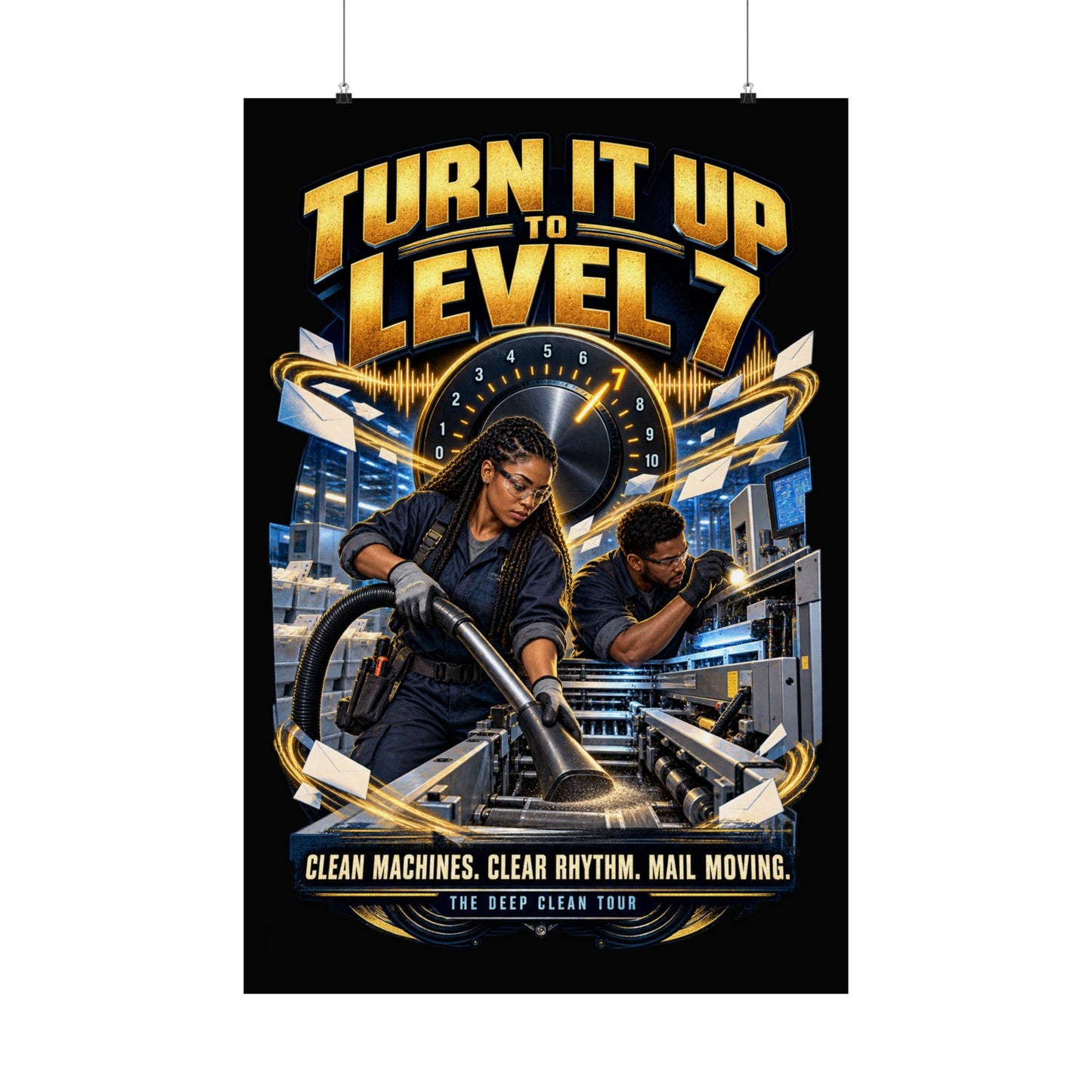 Postal Music - Turn It Up to Level 7 - Premium Matte Poster