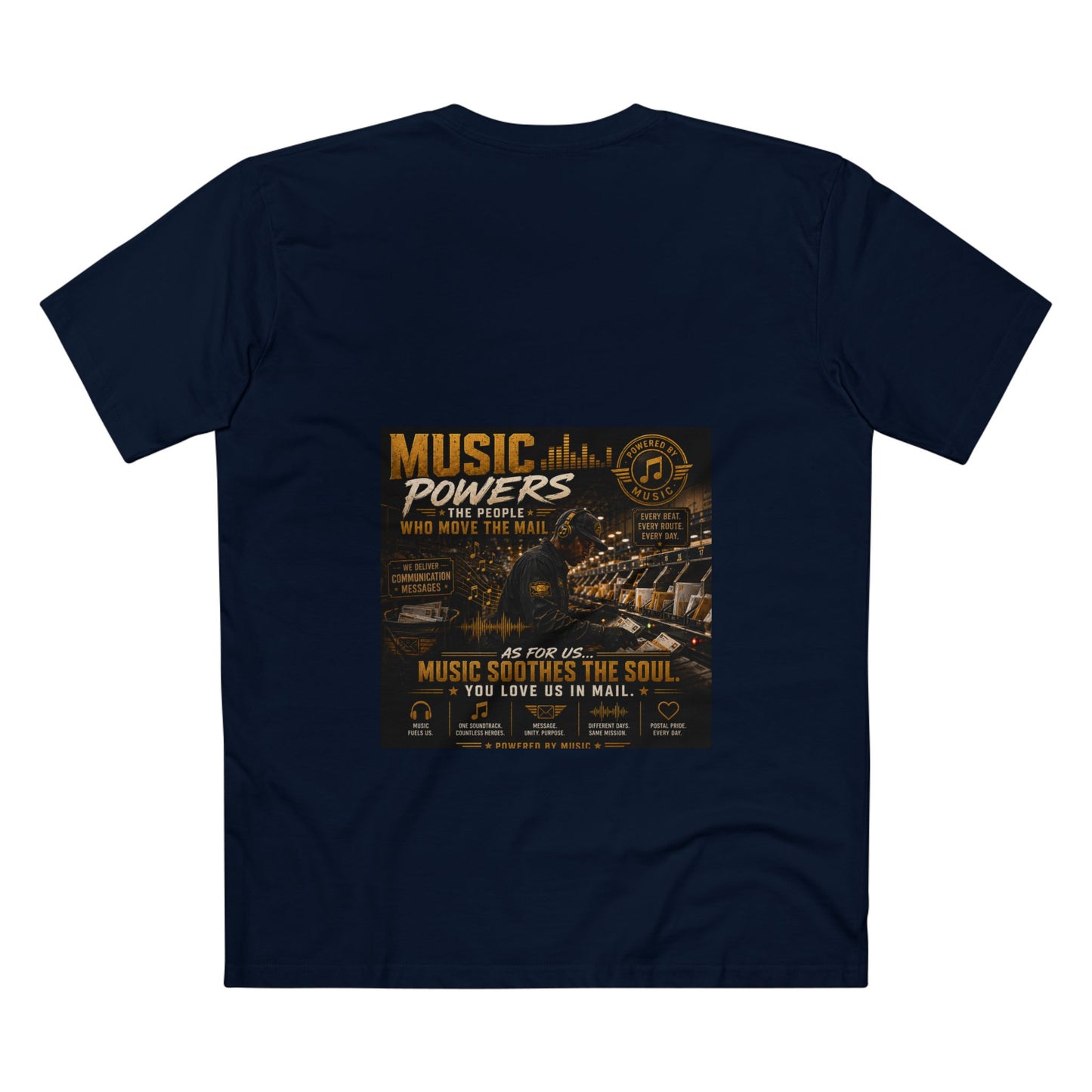 Postal Music — Music Powers the People — Streetwear T-Shirt