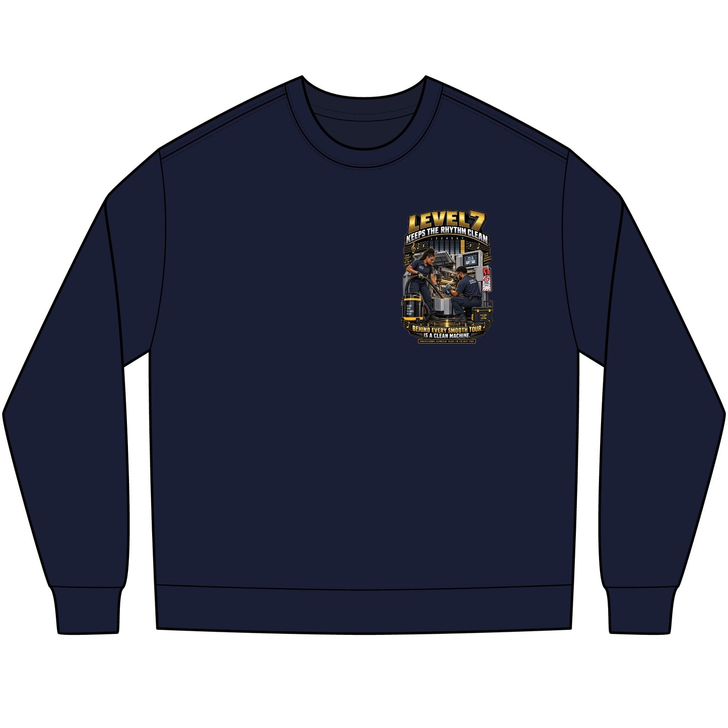 Postal Music - Level 7 Keeps the Rhythm Clean - Heavyweight Long-Sleeve Tee