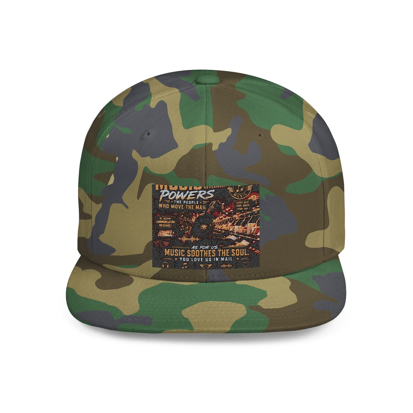 Postal Music — Music Powers the People — Flat-Bill Snapback