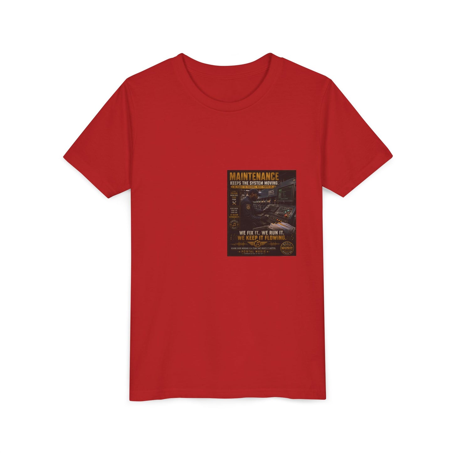 Postal Music — Maintenance Keeps the System Moving — Youth T-Shirt