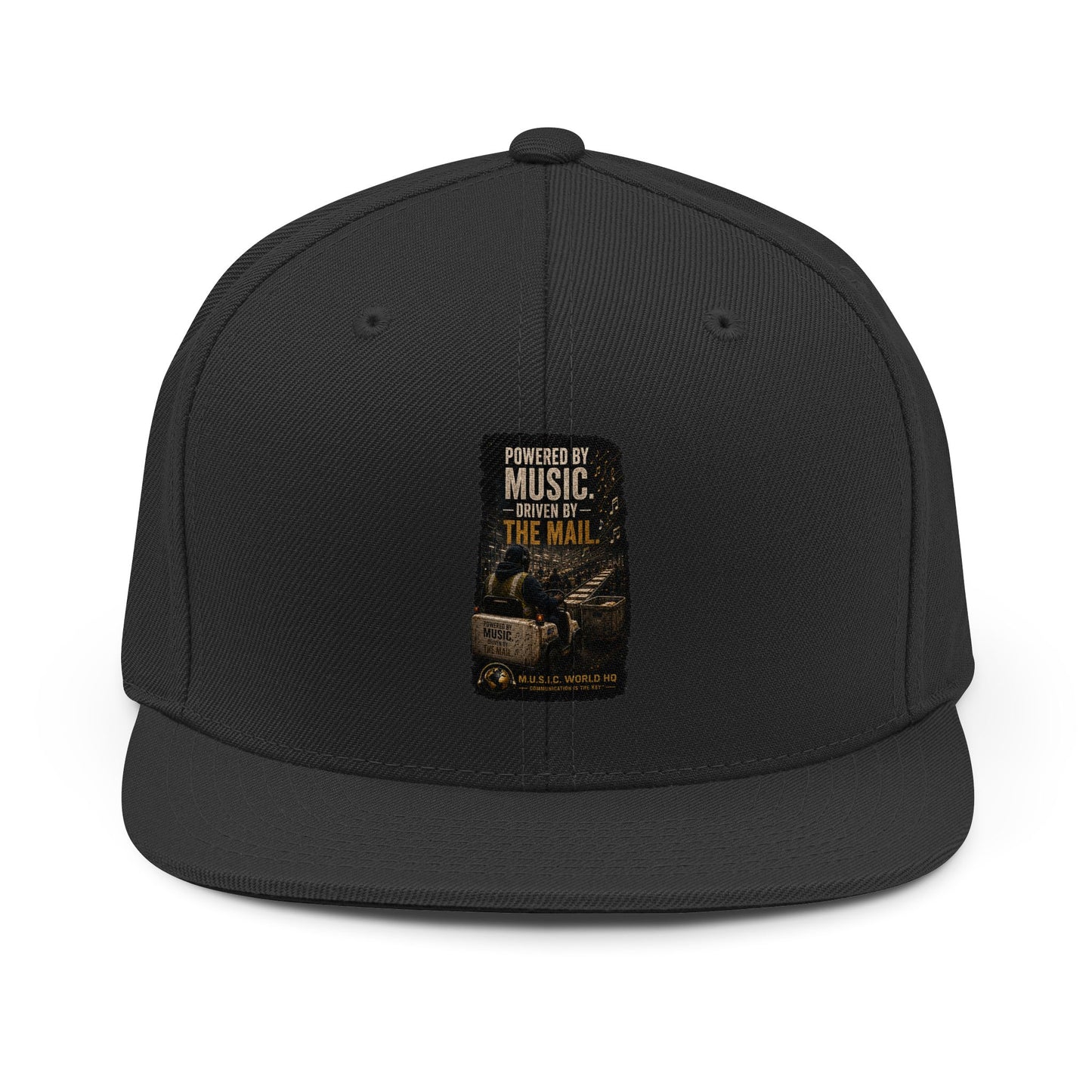 Postal Music - Powered by Music Flat Bill Snapback