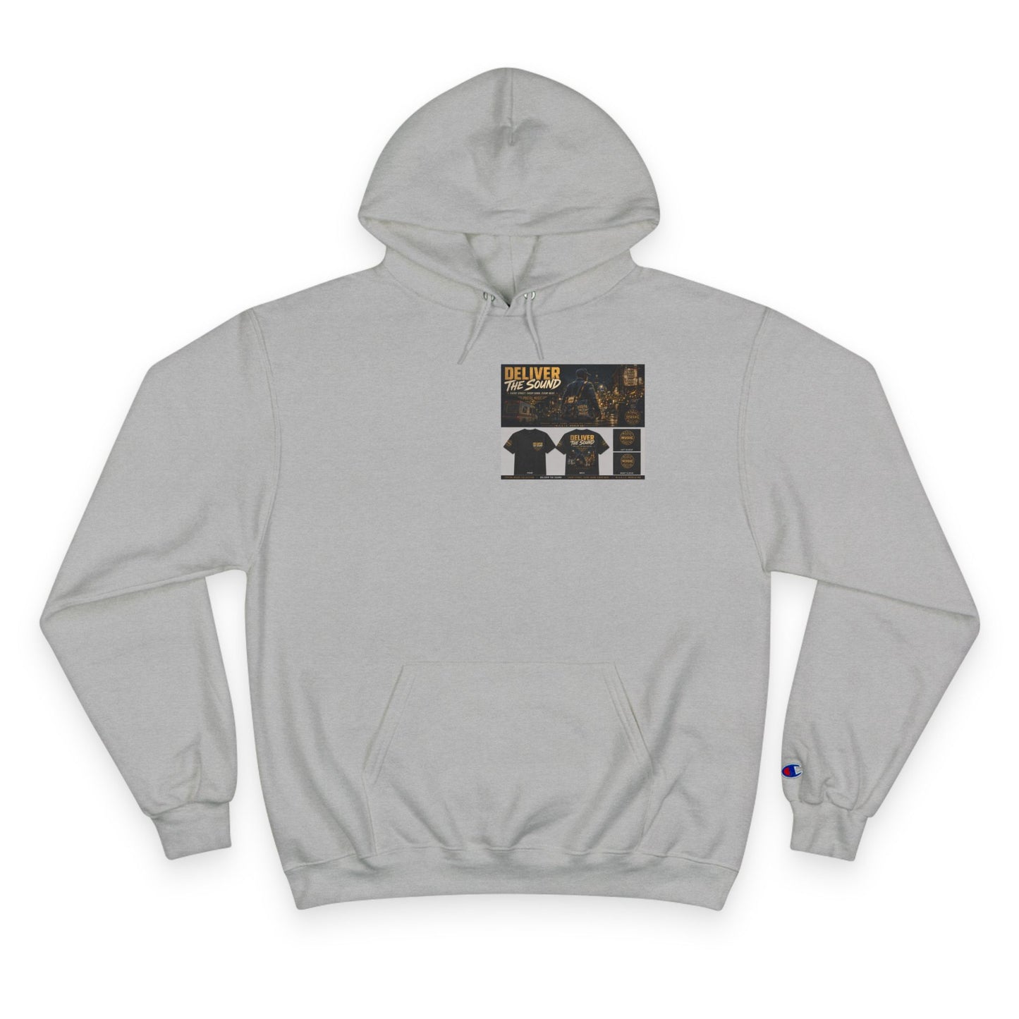 Postal Music — Deliver the Sound — Champion Premium Hoodie