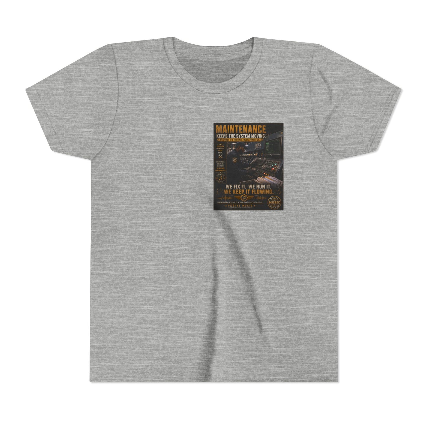 Postal Music — Maintenance Keeps the System Moving — Youth T-Shirt