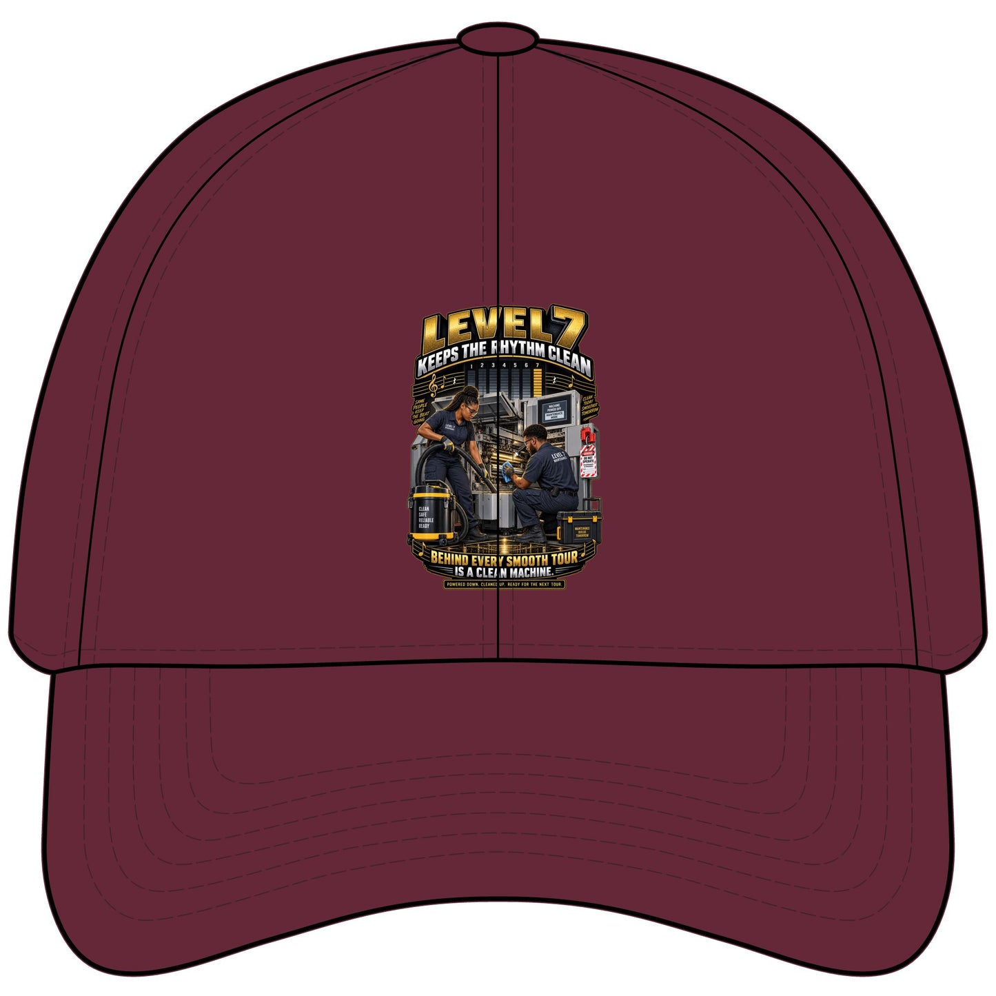 Postal Music - Level 7 Keeps the Rhythm Clean - Five-Panel Snapback Cap