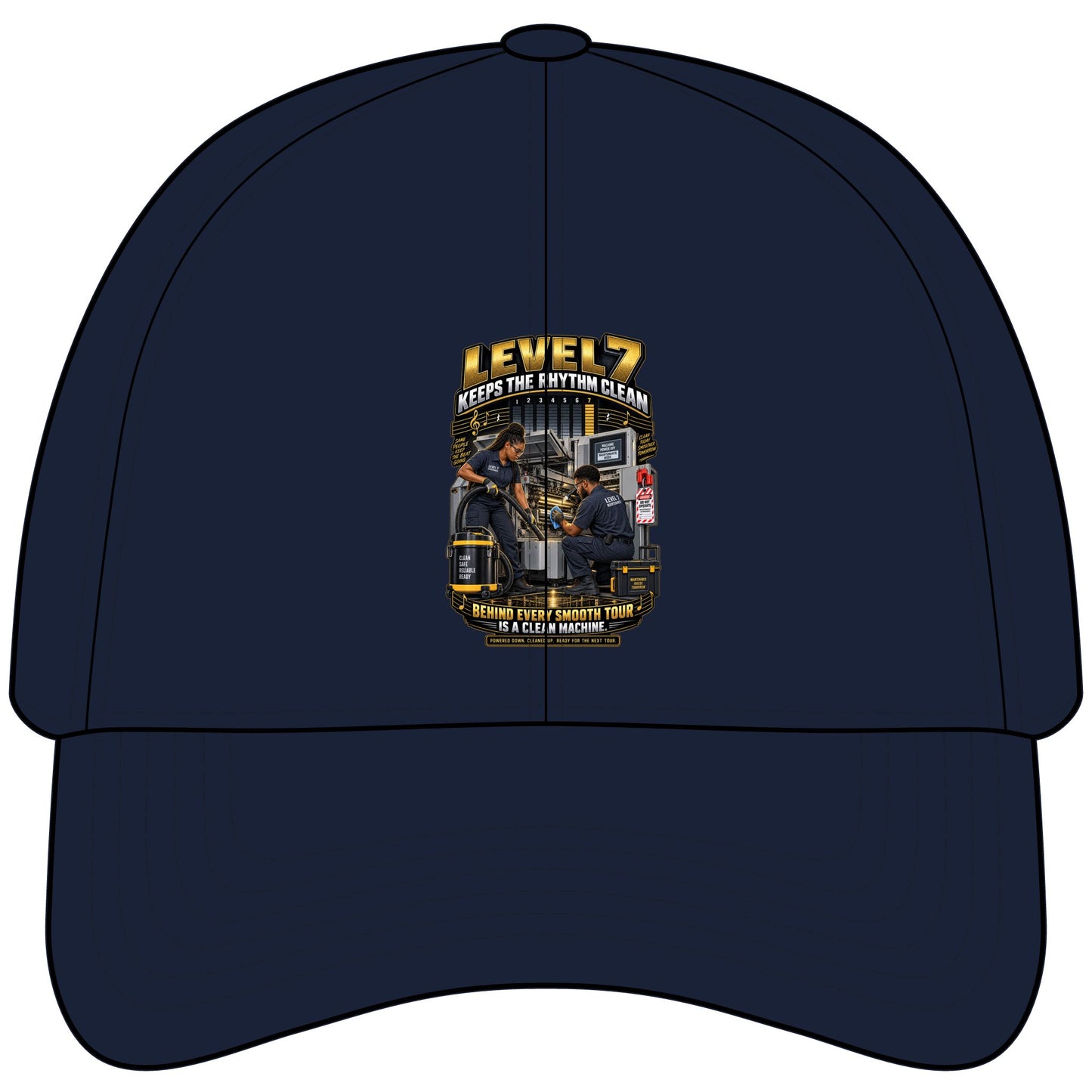 Postal Music - Level 7 Keeps the Rhythm Clean - Five-Panel Snapback Cap