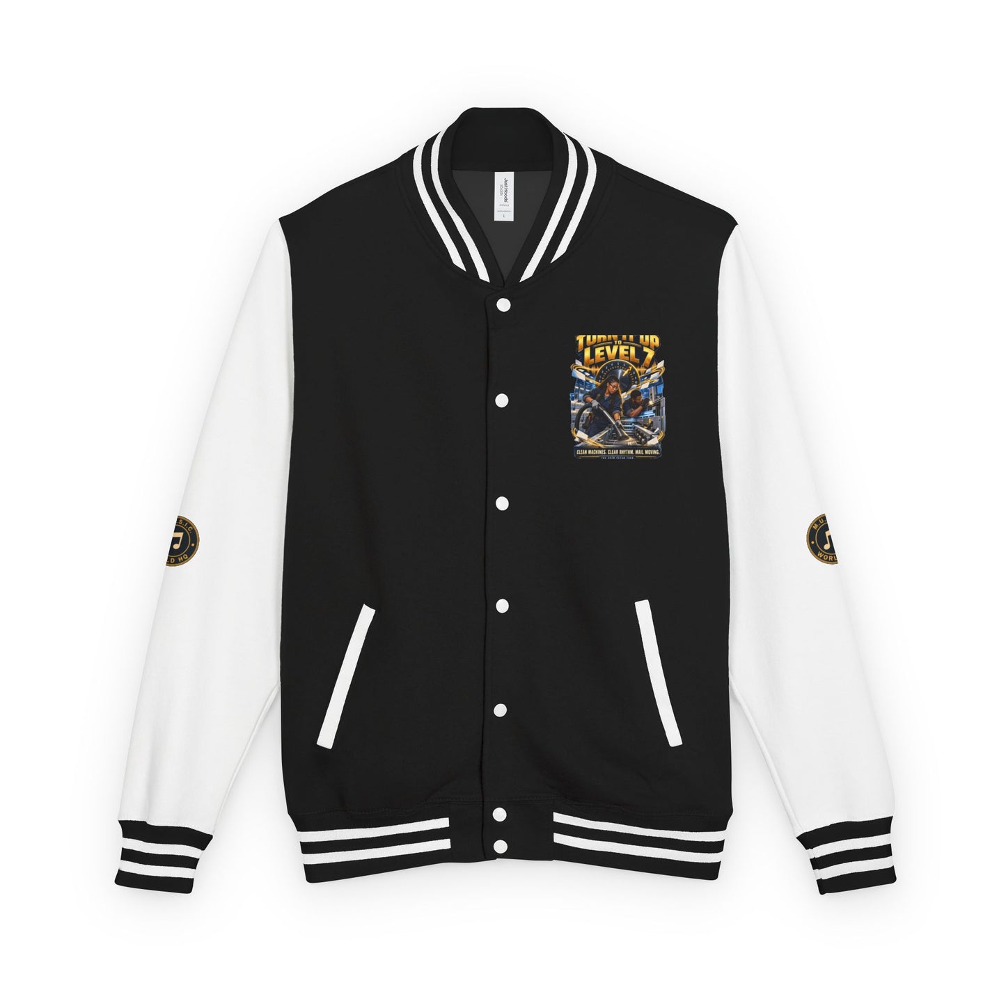 Postal Music - Turn It Up to Level 7 - Heavyweight Letterman Jacket