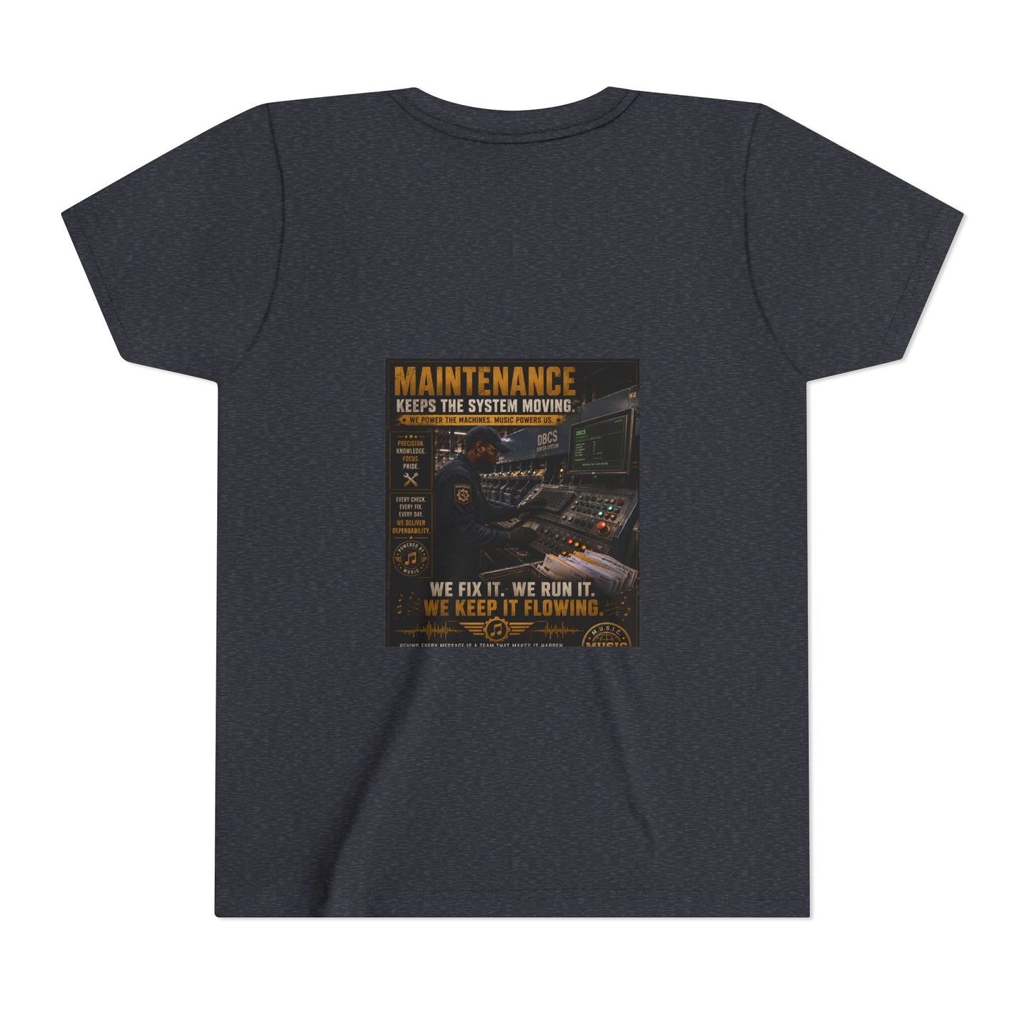 Postal Music — Maintenance Keeps the System Moving — Youth T-Shirt
