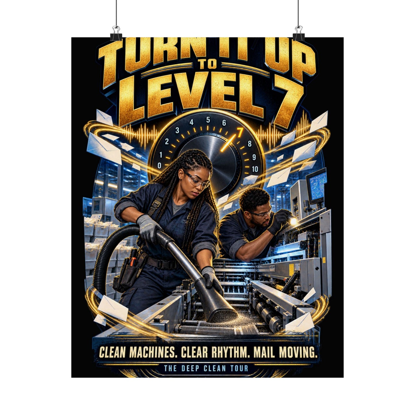 Postal Music - Turn It Up to Level 7 - Premium Matte Poster