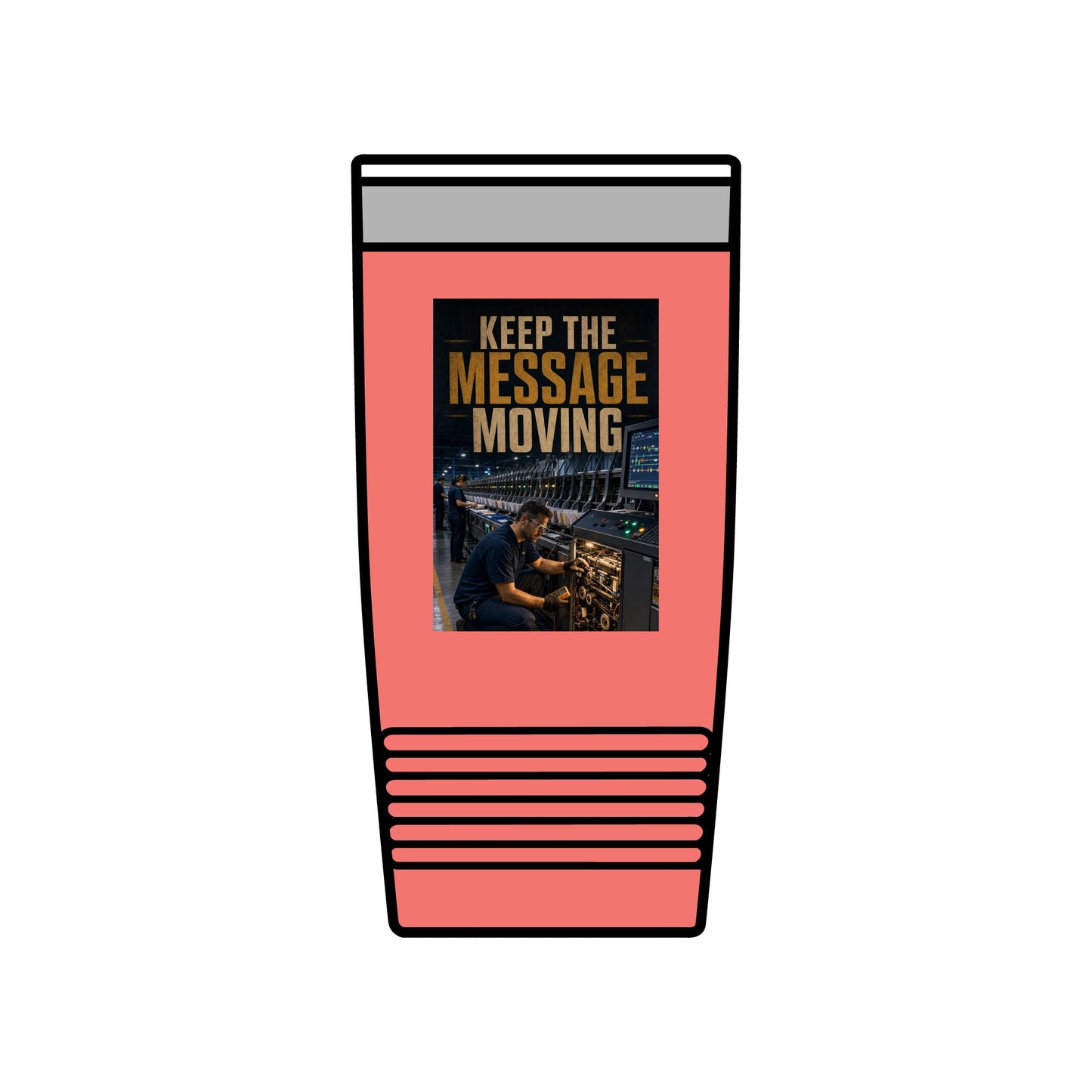 Postal Music — Keep the Message Moving — Insulated Tumbler 20oz