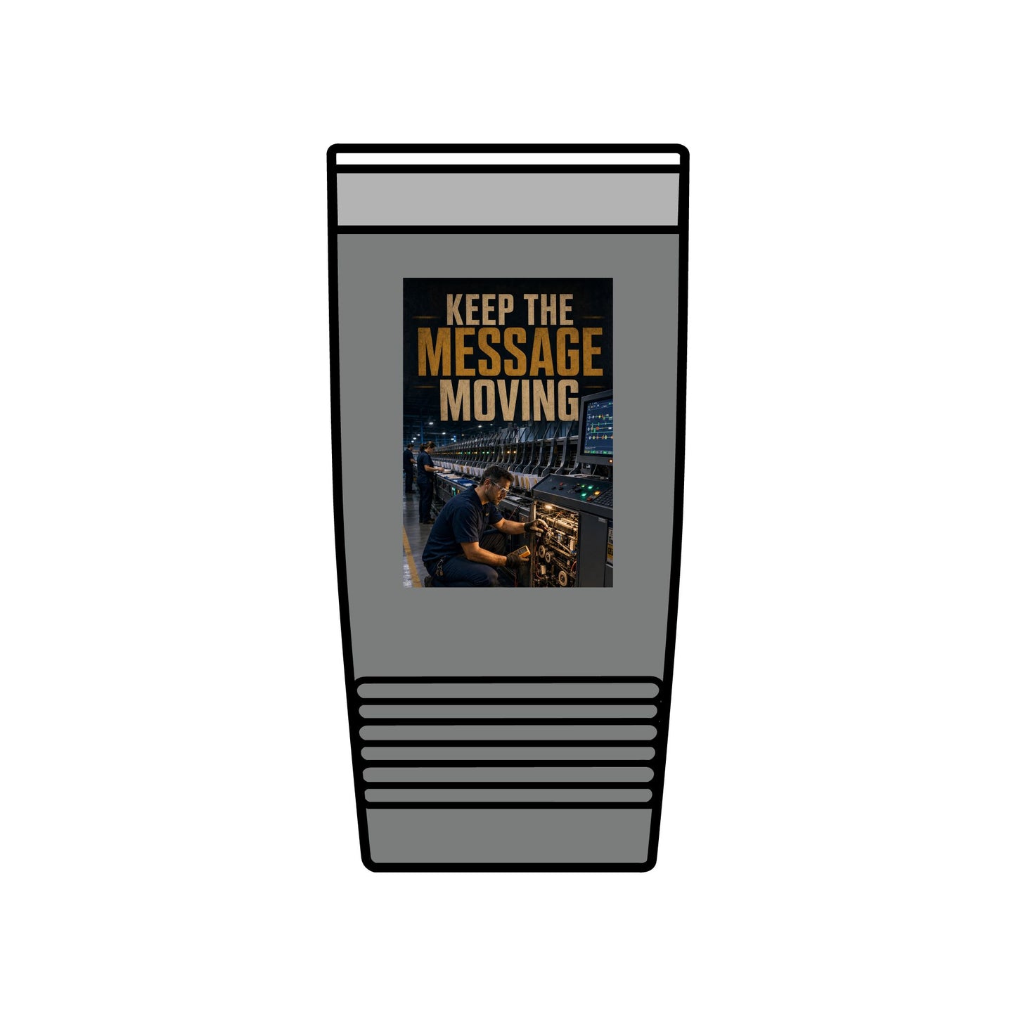 Postal Music — Keep the Message Moving — Insulated Tumbler 20oz