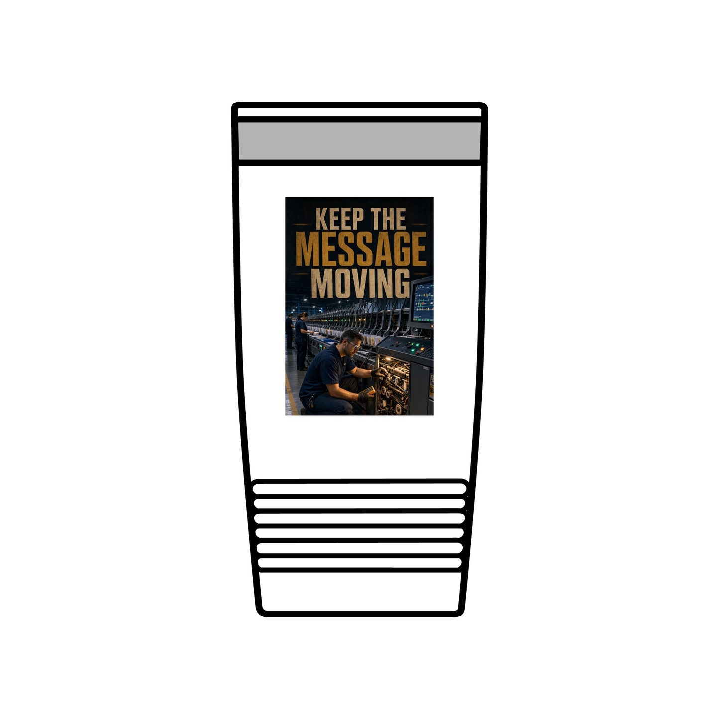 Postal Music — Keep the Message Moving — Insulated Tumbler 20oz