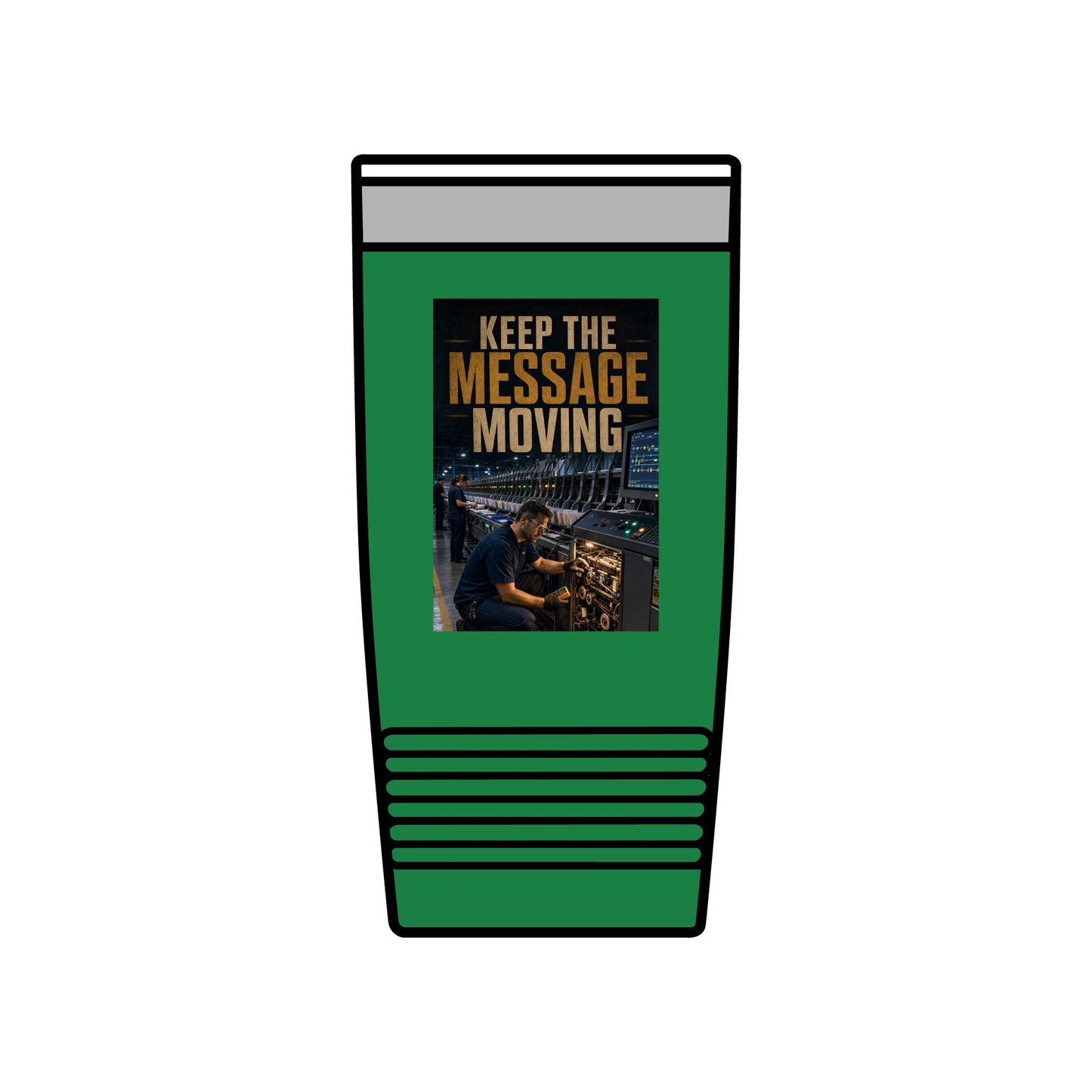 Postal Music — Keep the Message Moving — Insulated Tumbler 20oz
