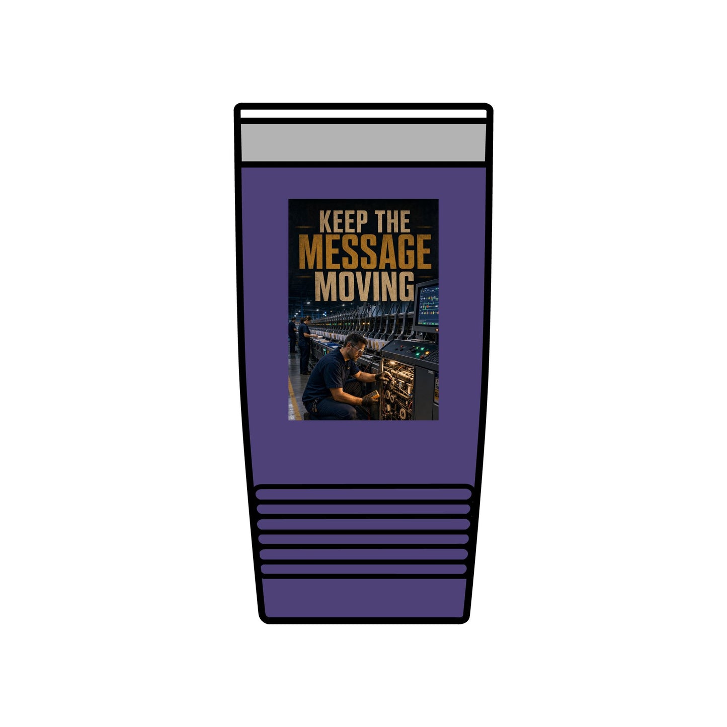 Postal Music — Keep the Message Moving — Insulated Tumbler 20oz