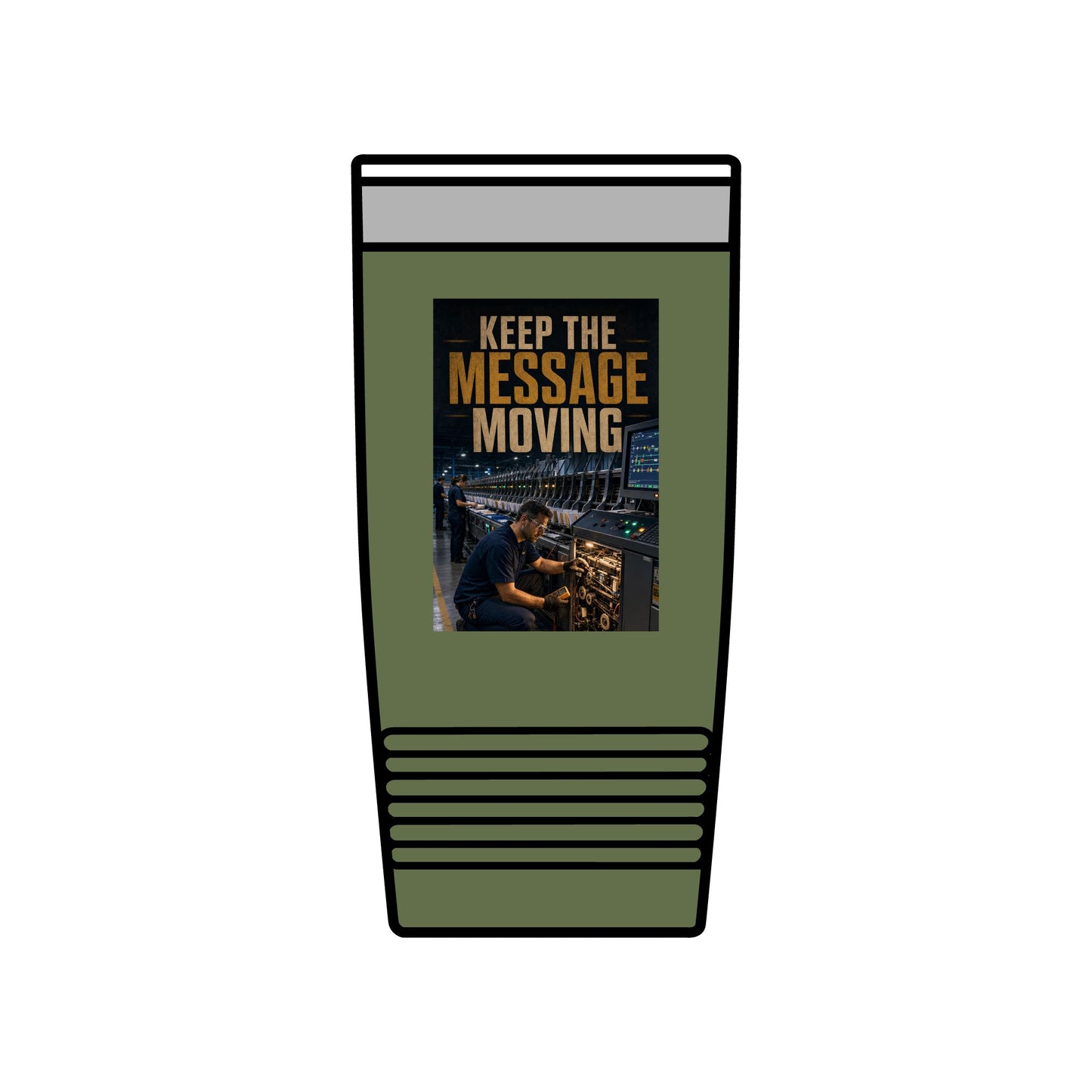 Postal Music — Keep the Message Moving — Insulated Tumbler 20oz
