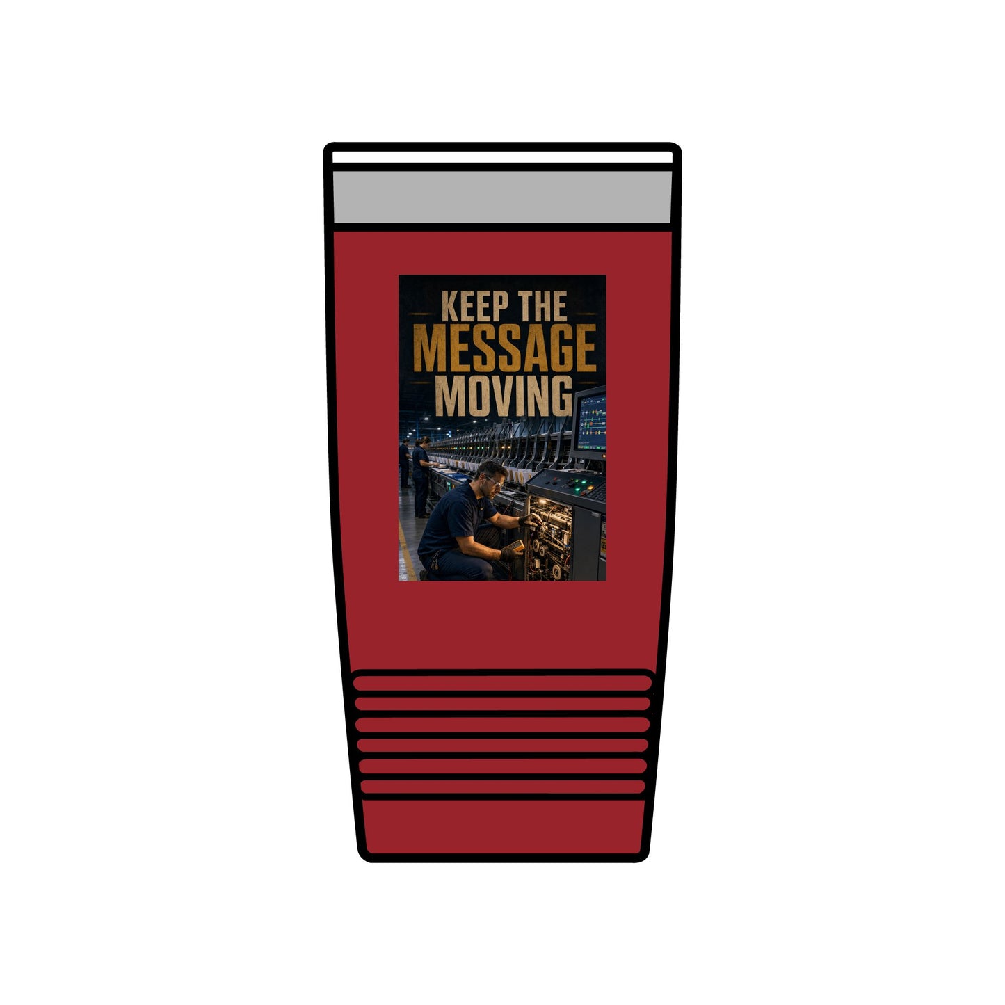 Postal Music — Keep the Message Moving — Insulated Tumbler 20oz