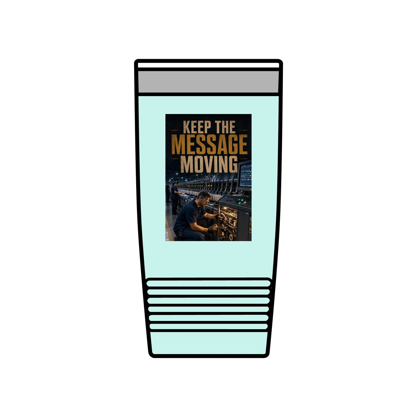 Postal Music — Keep the Message Moving — Insulated Tumbler 20oz
