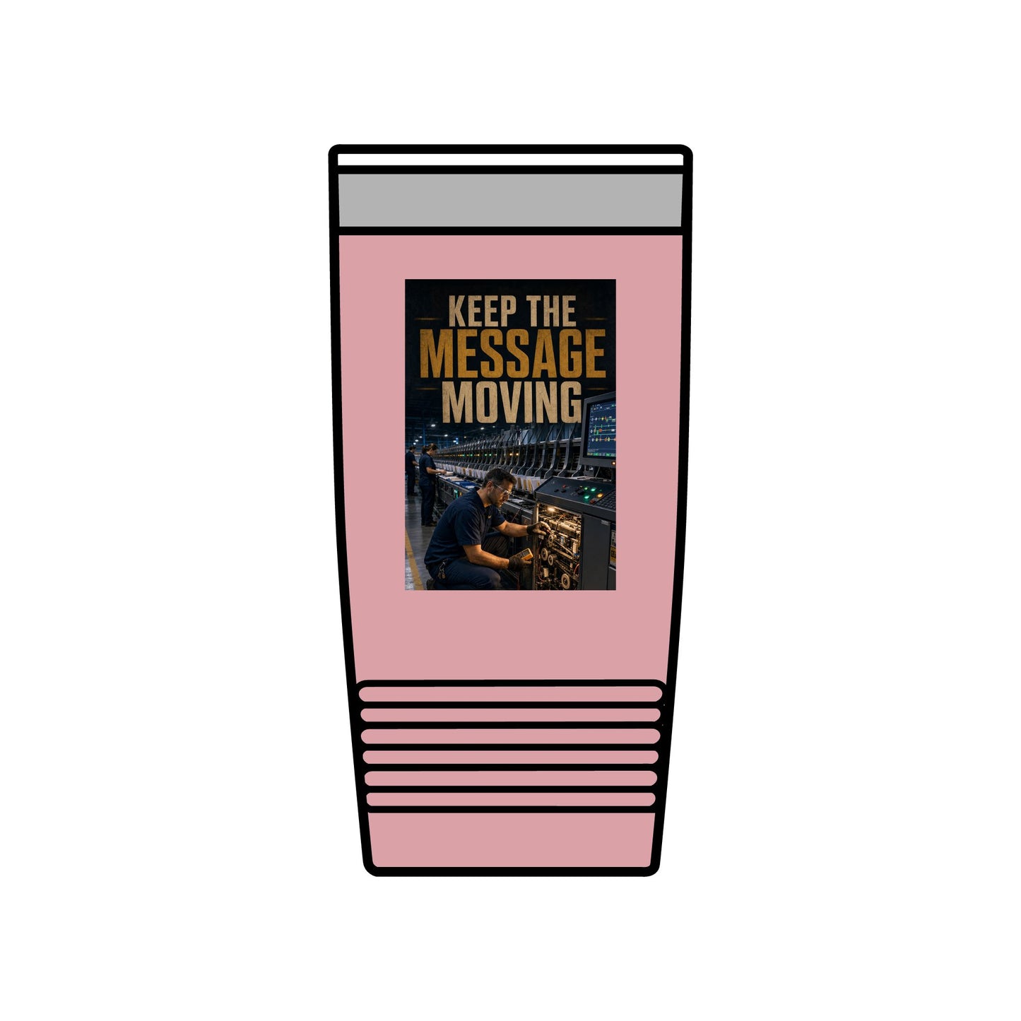 Postal Music — Keep the Message Moving — Insulated Tumbler 20oz