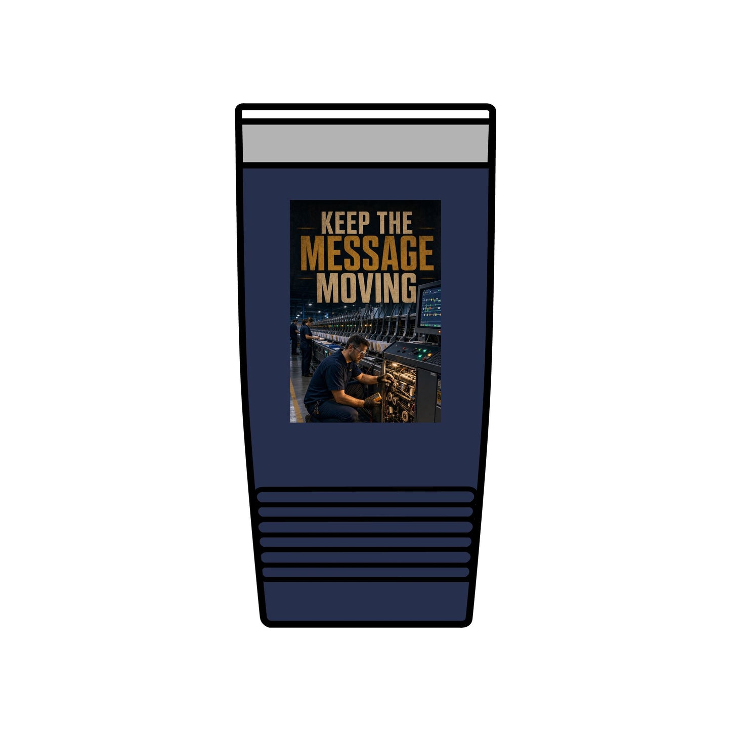 Postal Music — Keep the Message Moving — Insulated Tumbler 20oz