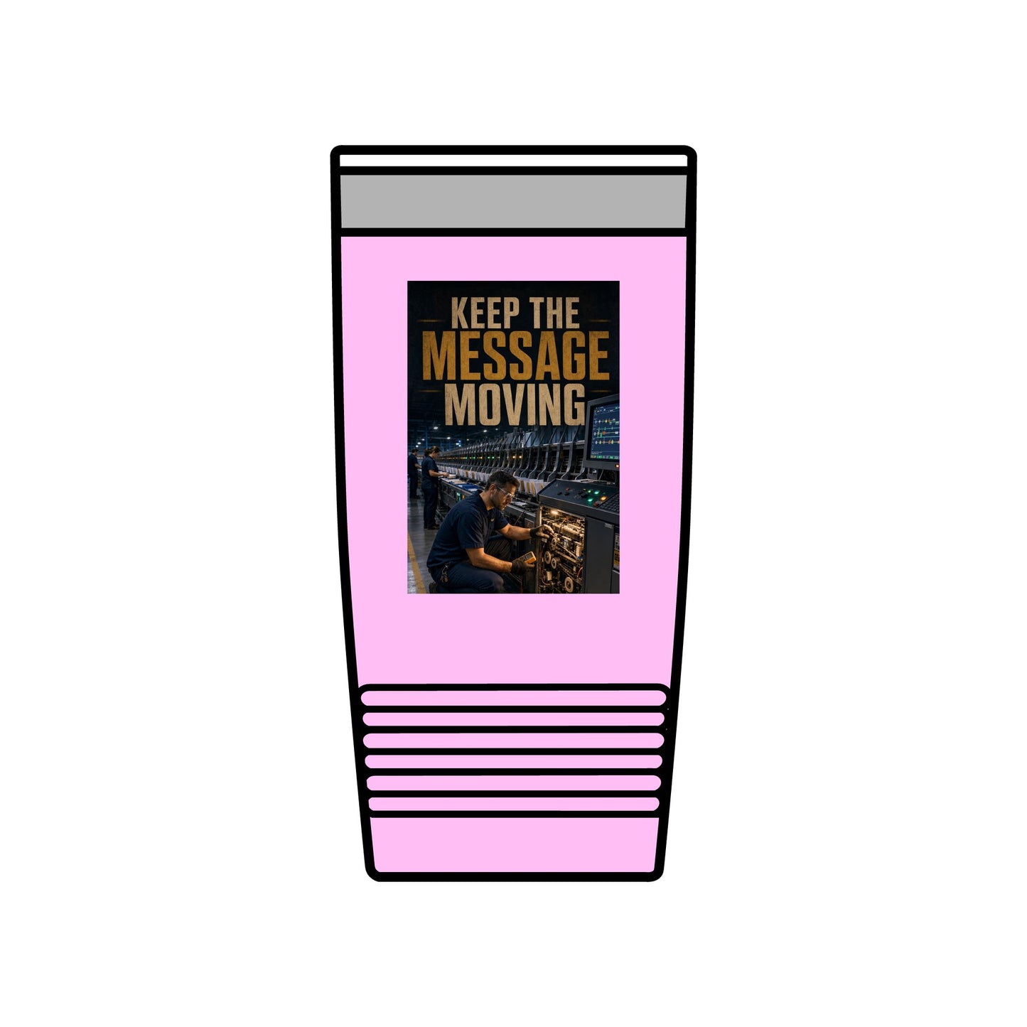 Postal Music — Keep the Message Moving — Insulated Tumbler 20oz