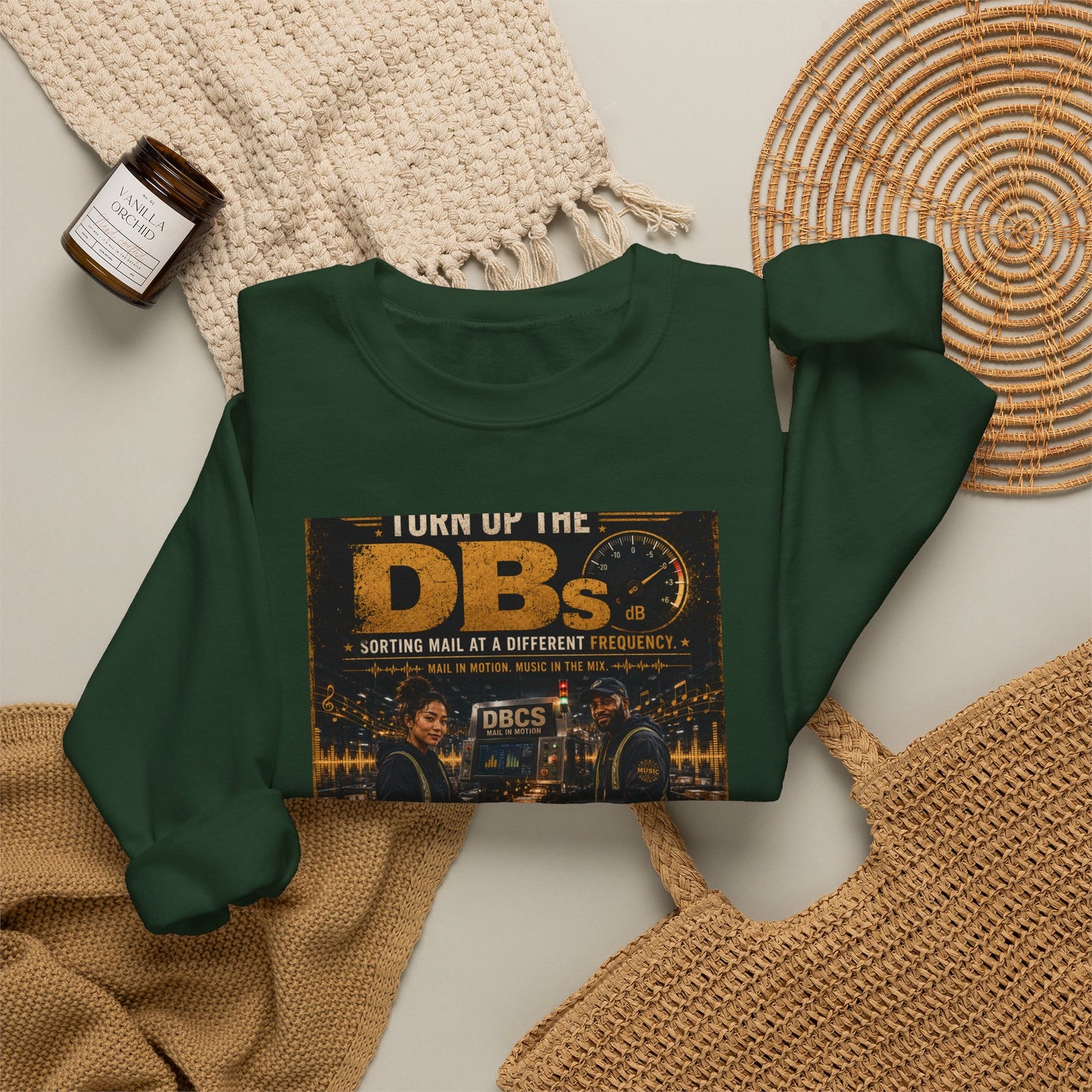 Turn Up the DBs — Men's Crewneck Sweatshirt (Jogger Set Top)
