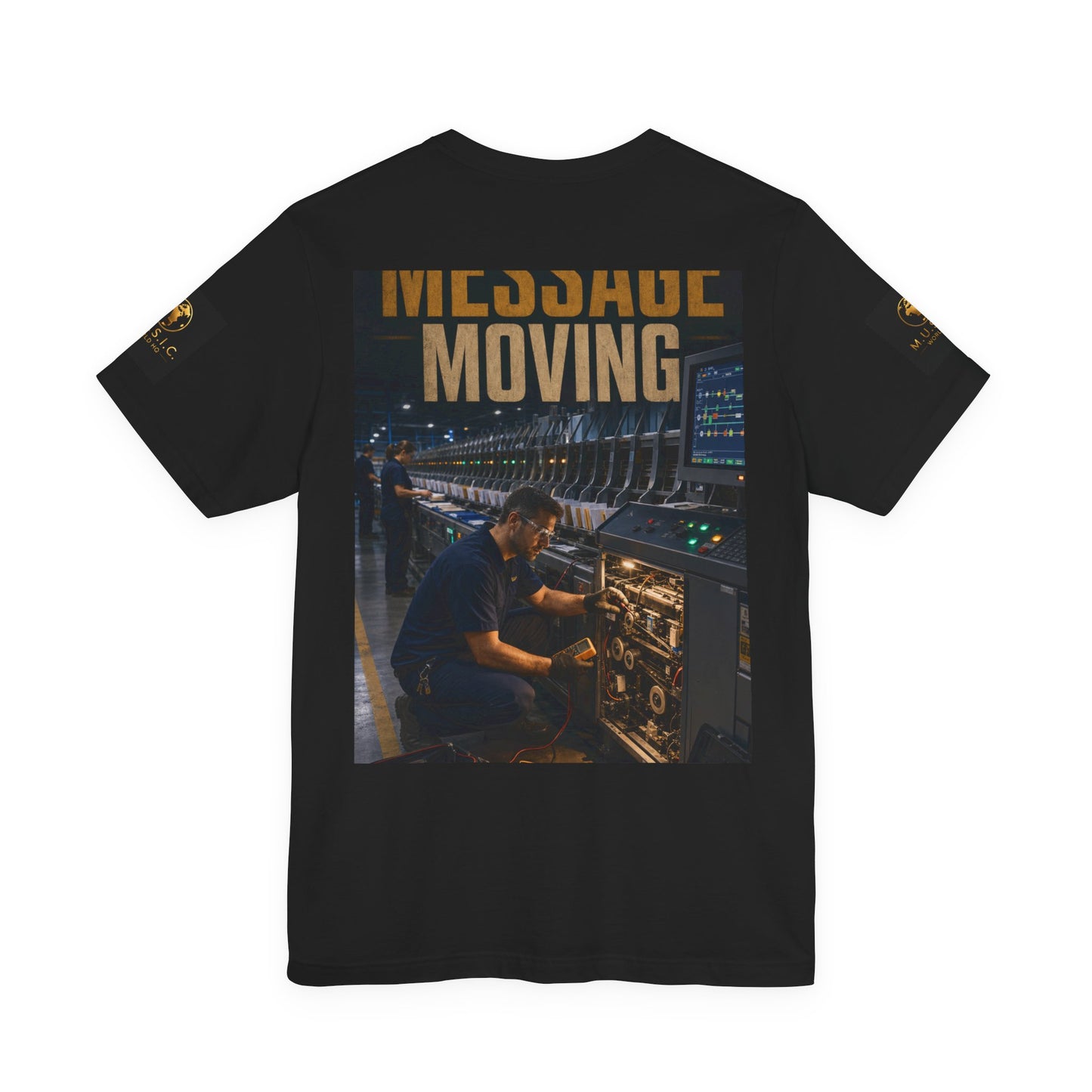 Postal Music — Keep the Message Moving — Premium Unisex T-Shirt