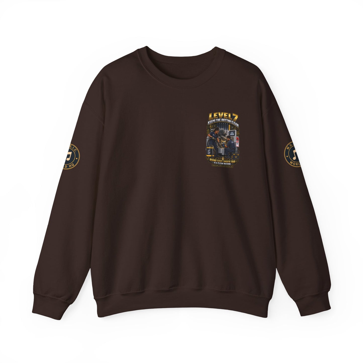 Postal Music - Level 7 Keeps the Rhythm Clean - Heavyweight Crewneck Sweatshirt
