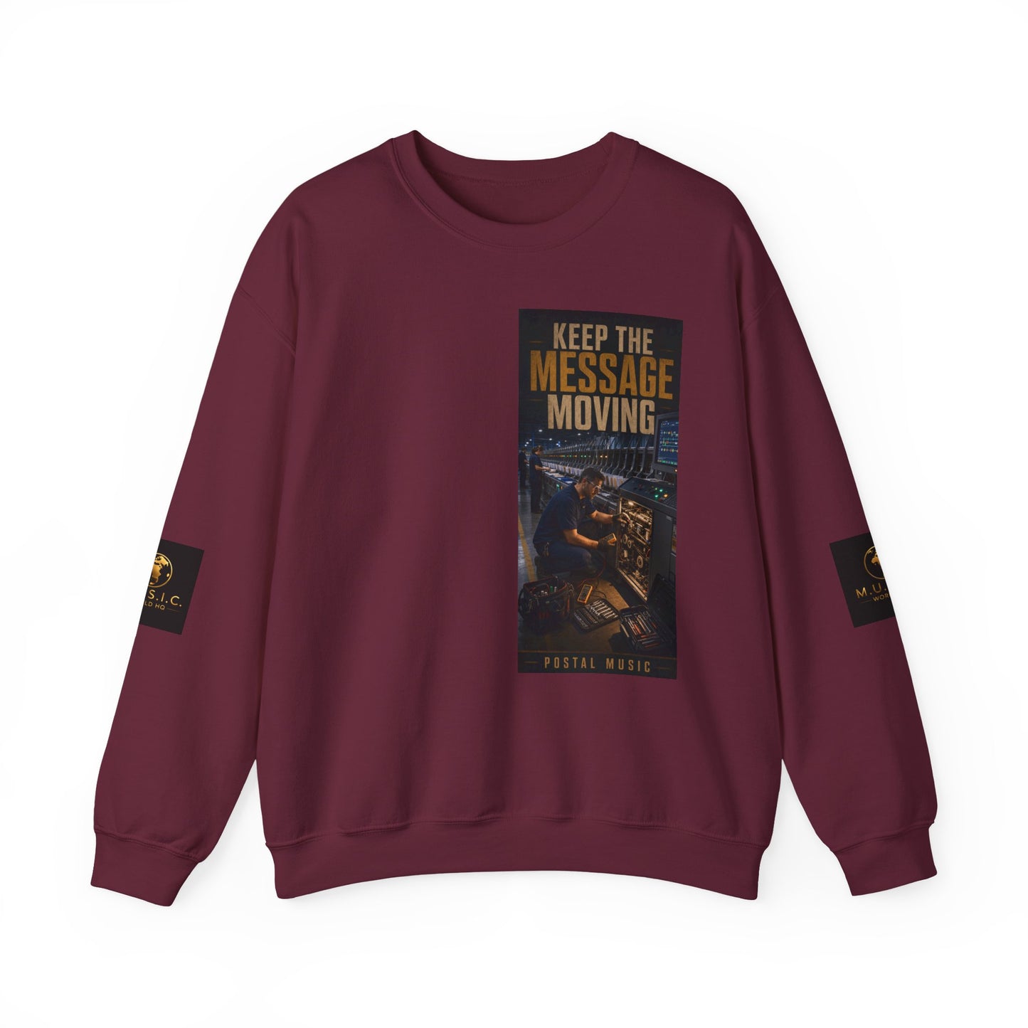 Postal Music — Keep the Message Moving — Core Crewneck Sweatshirt