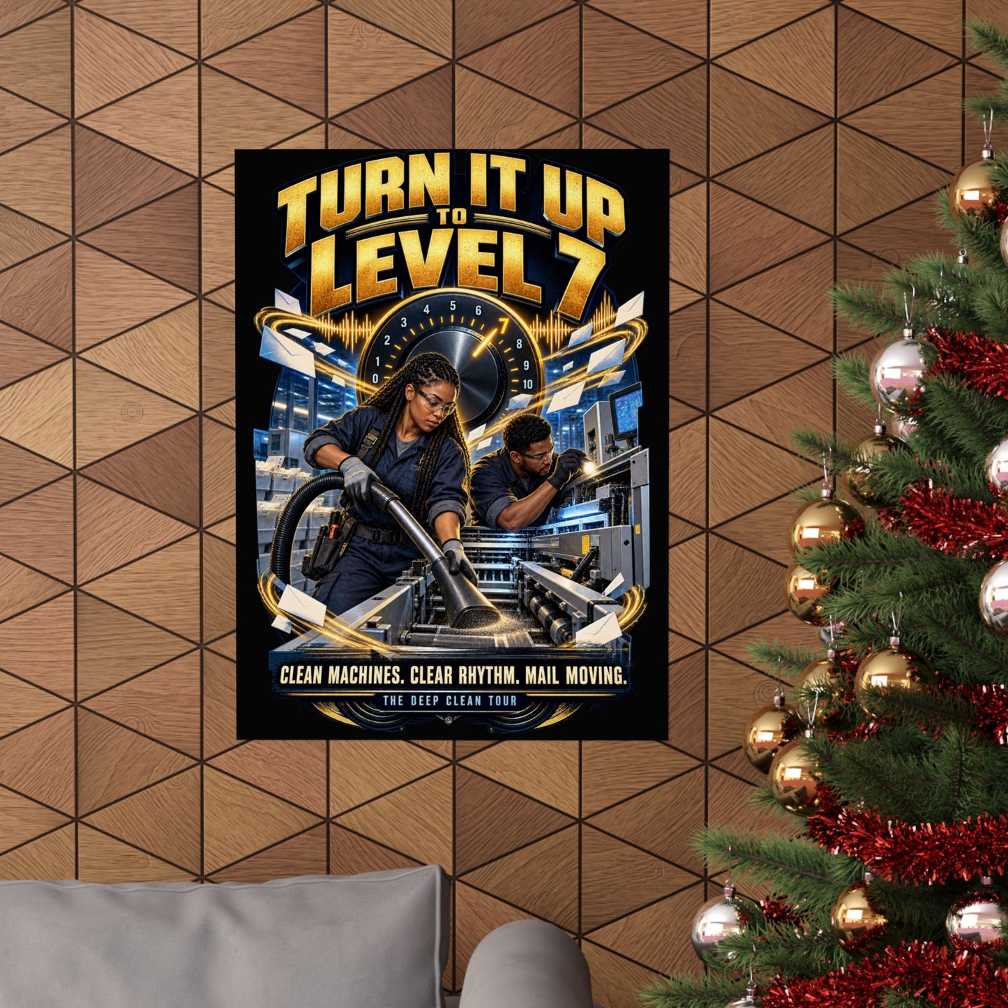 Postal Music - Turn It Up to Level 7 - Premium Matte Poster
