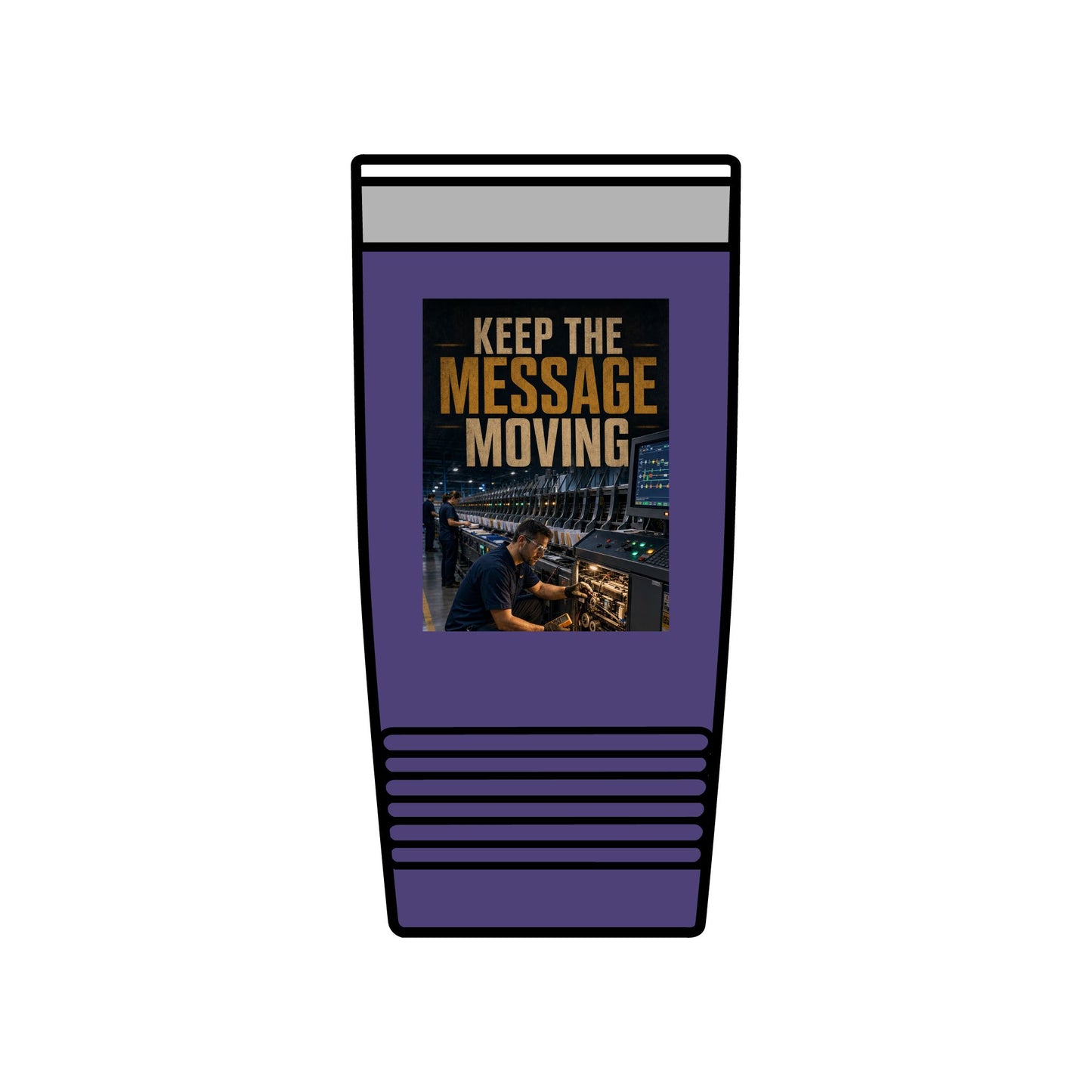Postal Music — Keep the Message Moving — Insulated Tumbler 20oz