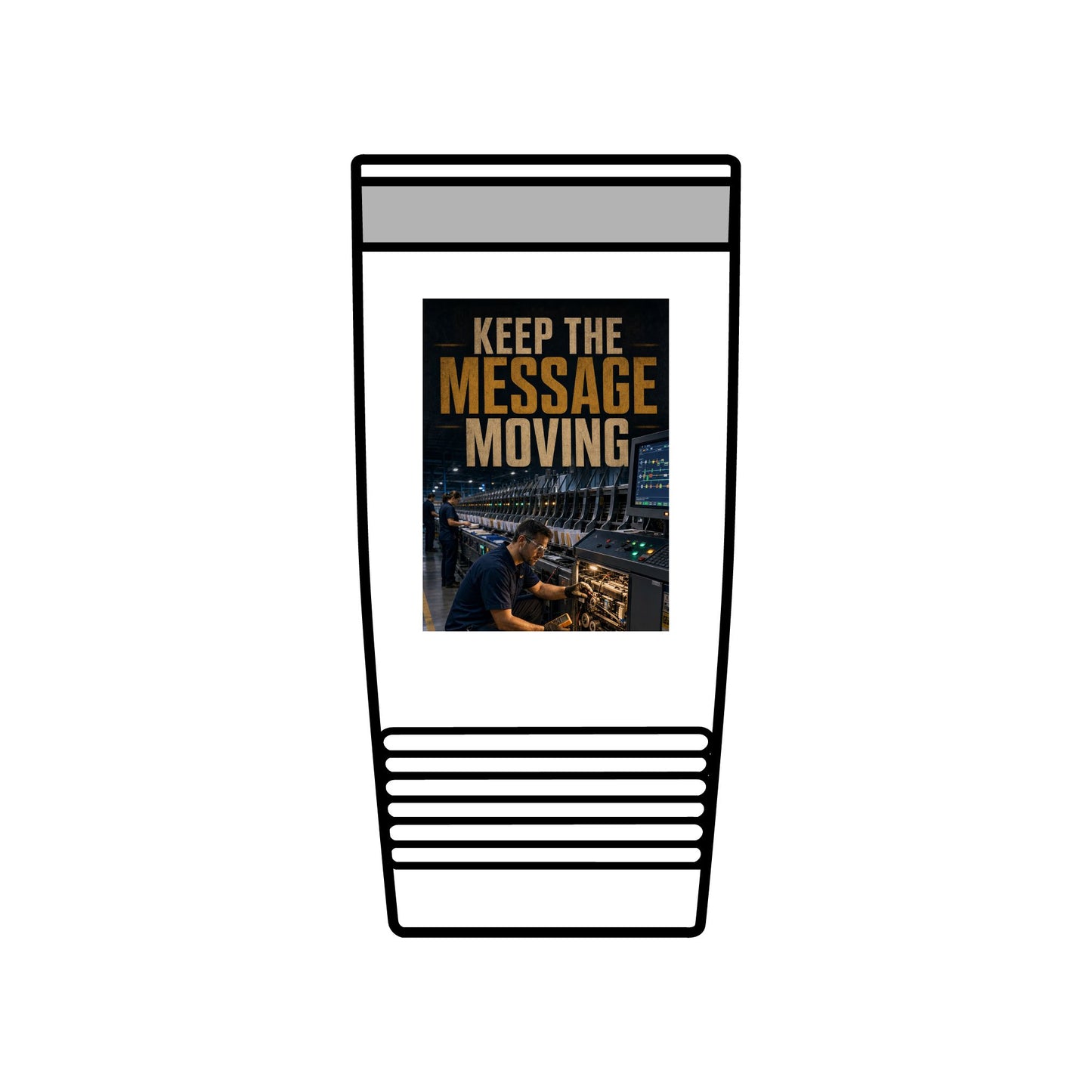 Postal Music — Keep the Message Moving — Insulated Tumbler 20oz