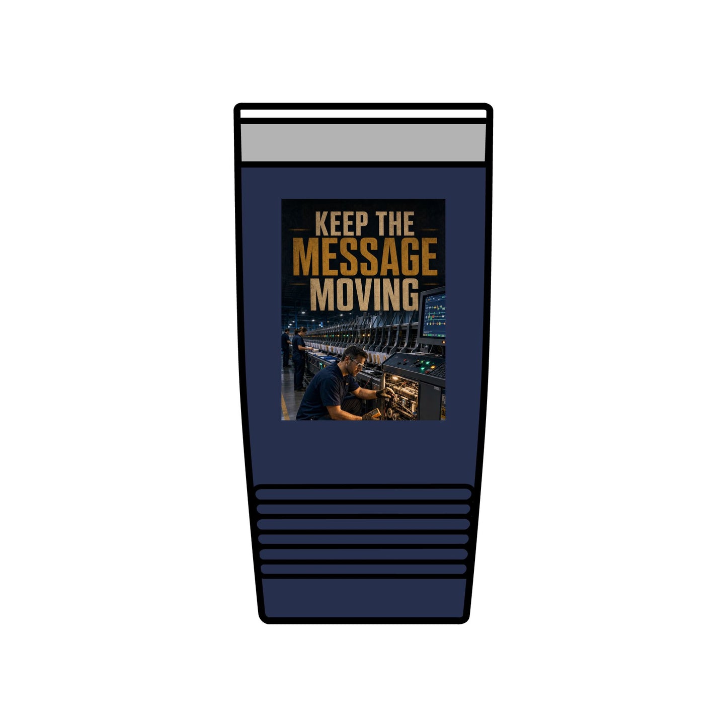 Postal Music — Keep the Message Moving — Insulated Tumbler 20oz