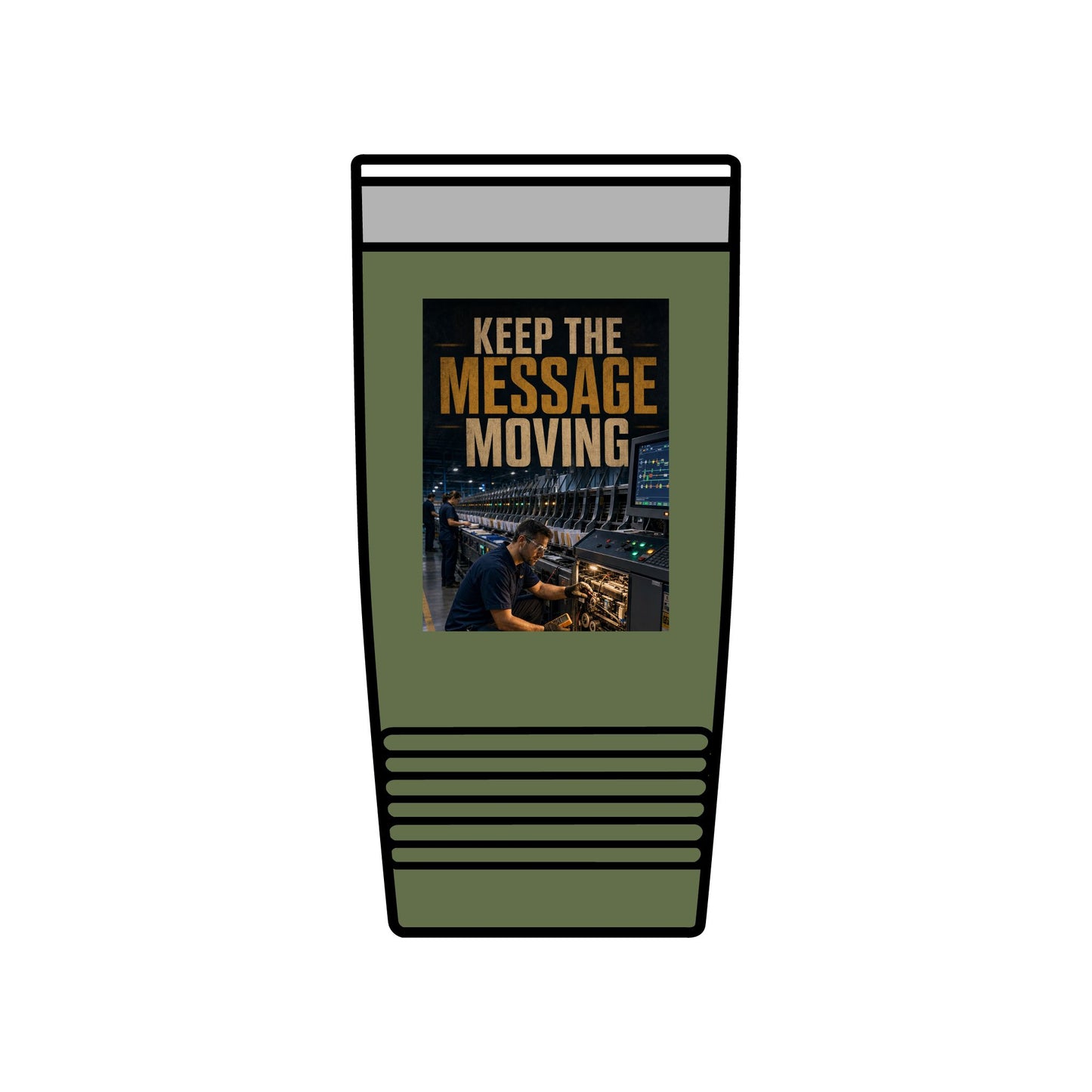 Postal Music — Keep the Message Moving — Insulated Tumbler 20oz