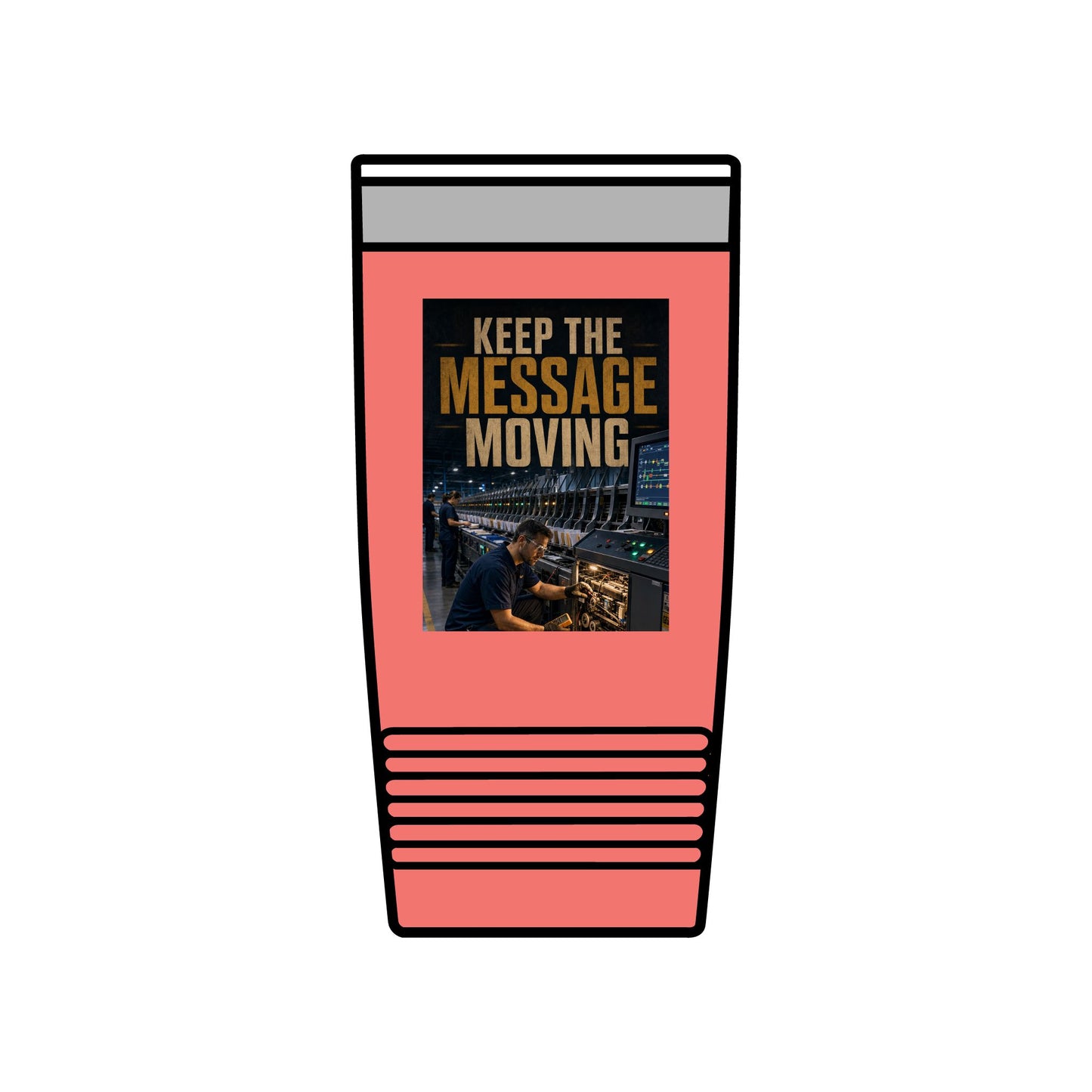 Postal Music — Keep the Message Moving — Insulated Tumbler 20oz