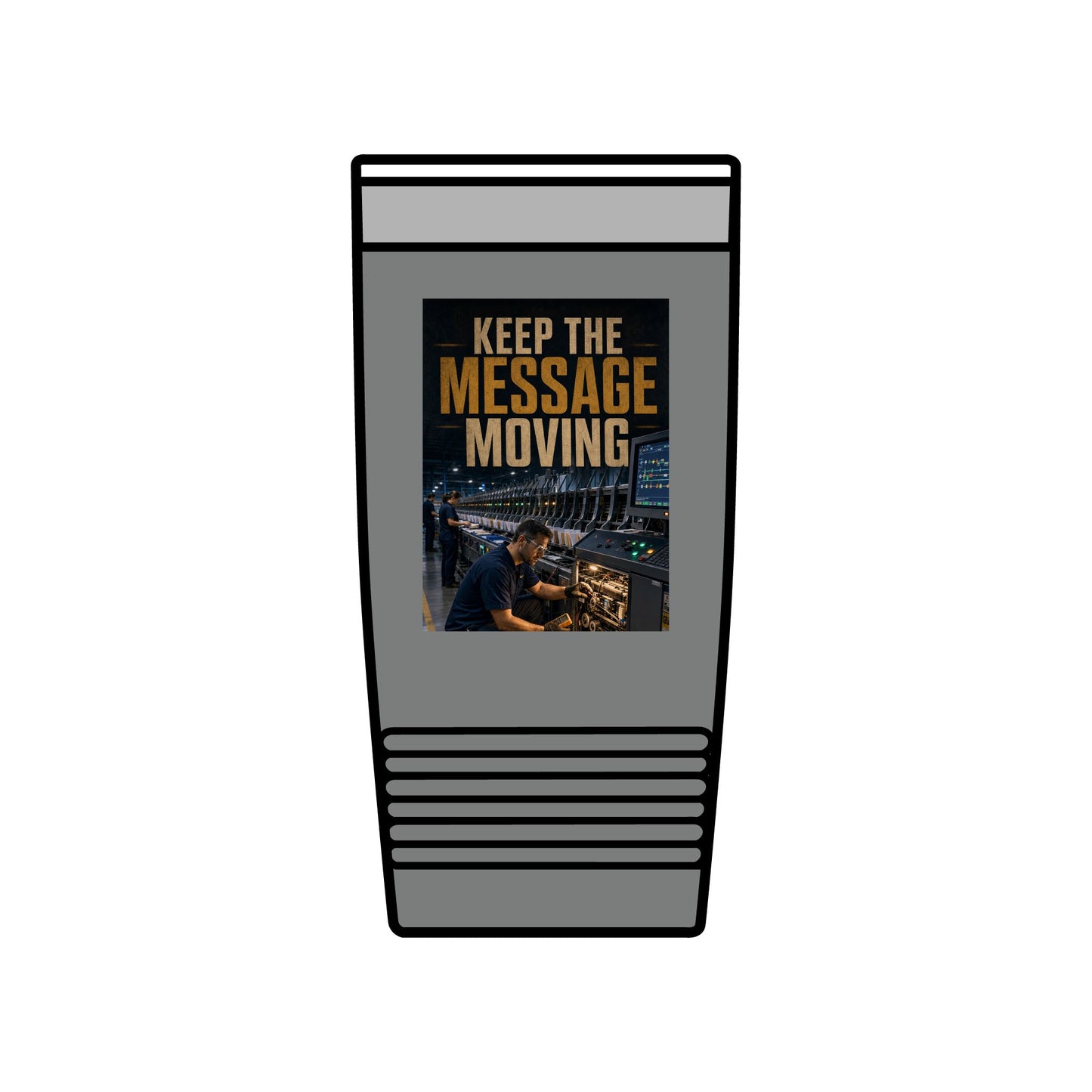 Postal Music — Keep the Message Moving — Insulated Tumbler 20oz