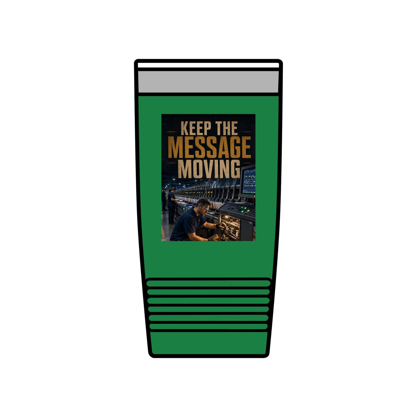 Postal Music — Keep the Message Moving — Insulated Tumbler 20oz