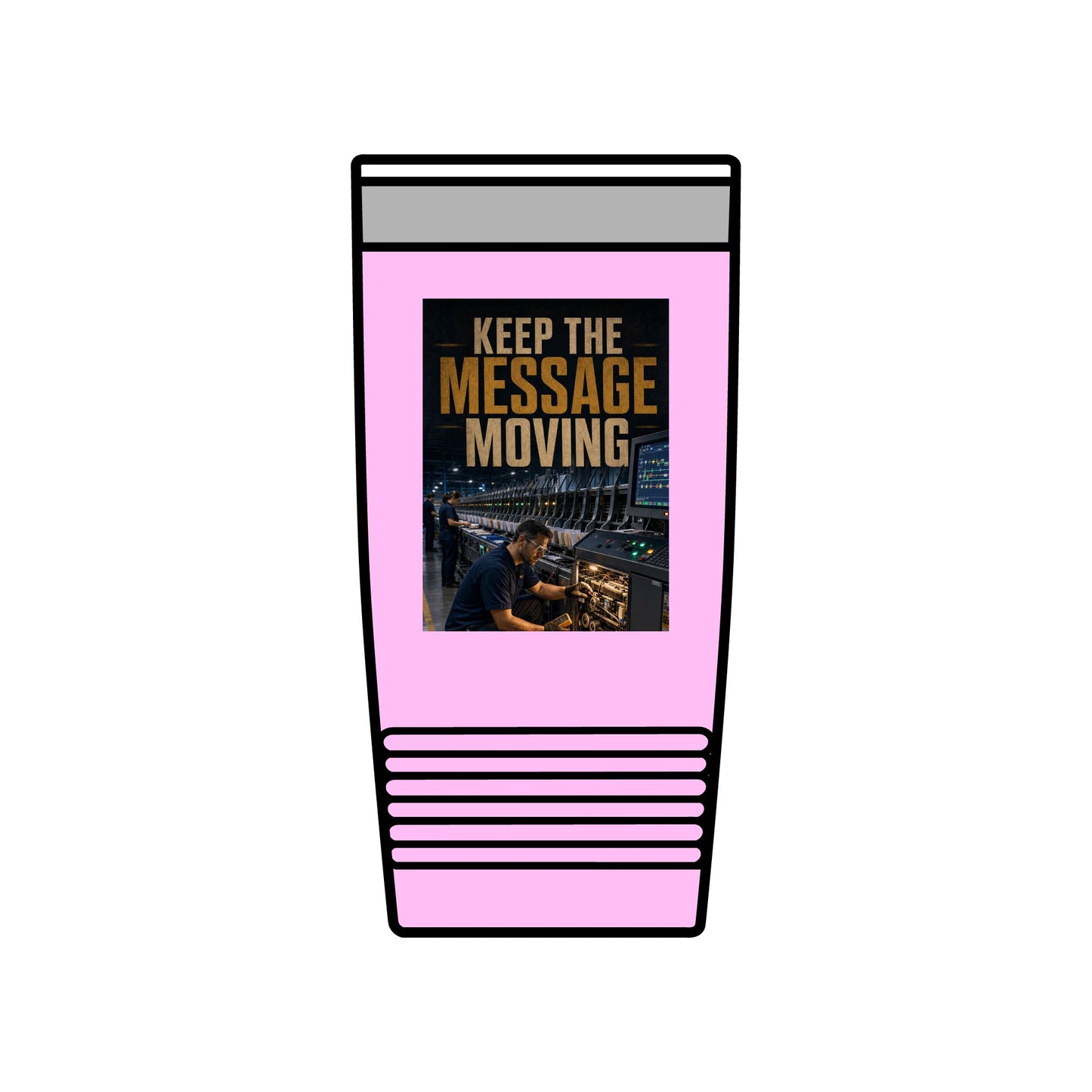 Postal Music — Keep the Message Moving — Insulated Tumbler 20oz