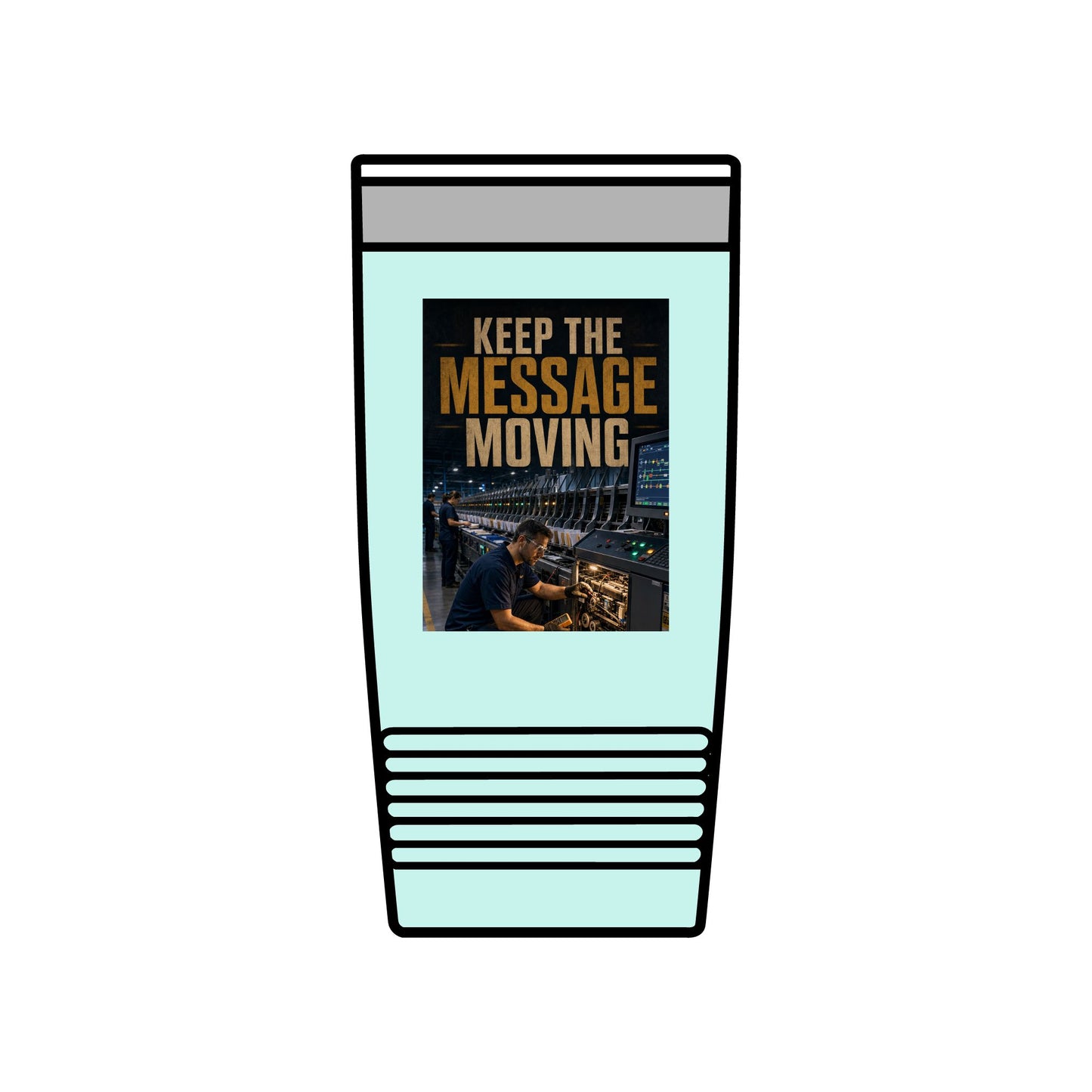 Postal Music — Keep the Message Moving — Insulated Tumbler 20oz