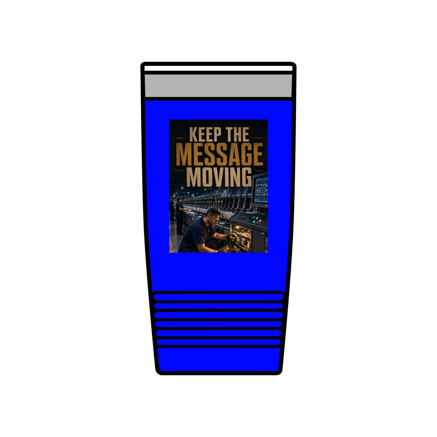Postal Music — Keep the Message Moving — Insulated Tumbler 20oz