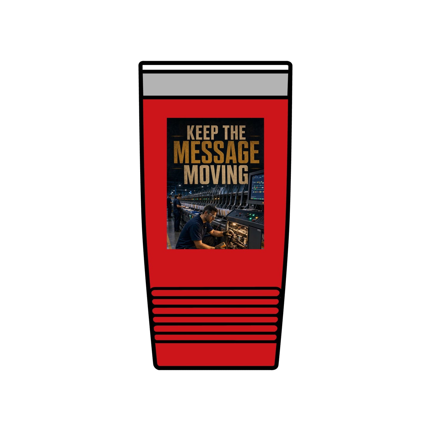 Postal Music — Keep the Message Moving — Insulated Tumbler 20oz