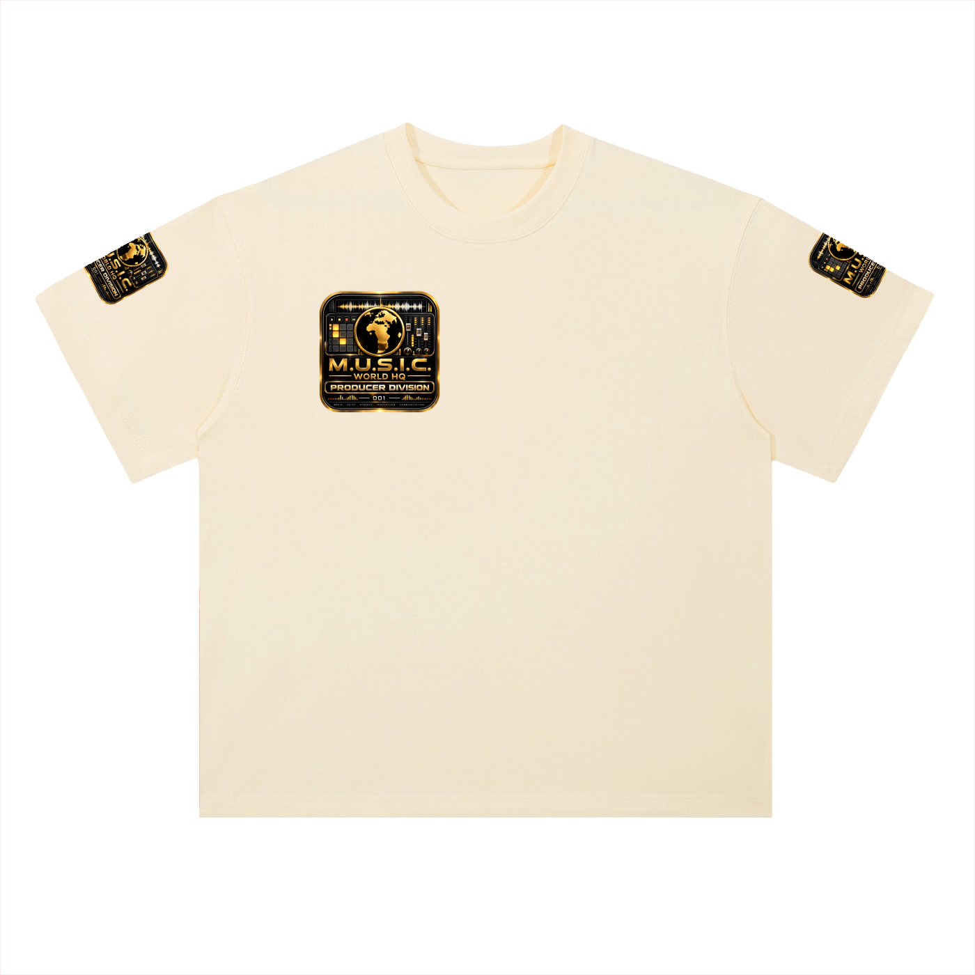 M.U.S.I.C. World HQ Creator Culture – Producer Division 001 Heavyweight Drop Shoulder Tee