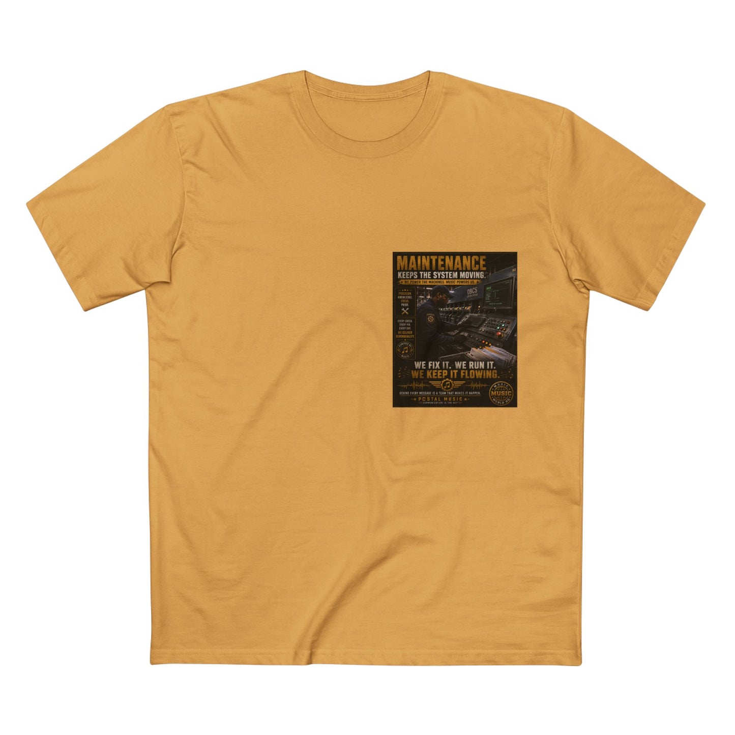 Postal Music — Maintenance Keeps the System Moving — Streetwear T-Shirt