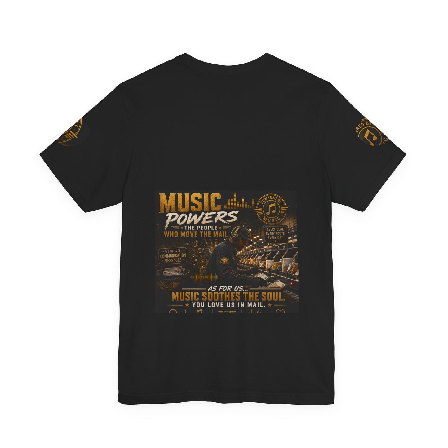 Postal Music — Music Powers the People — Premium Unisex T-Shirt