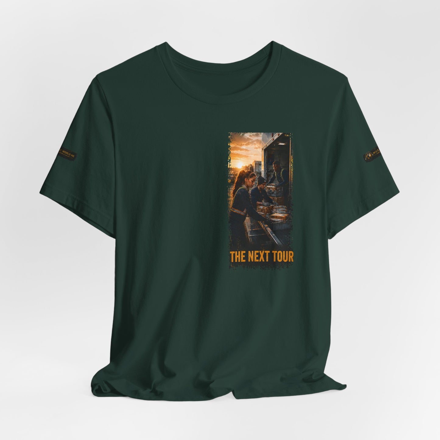 Postal Music — The Next Tour Premium Unisex T-Shirt — Color Group 3 of 11