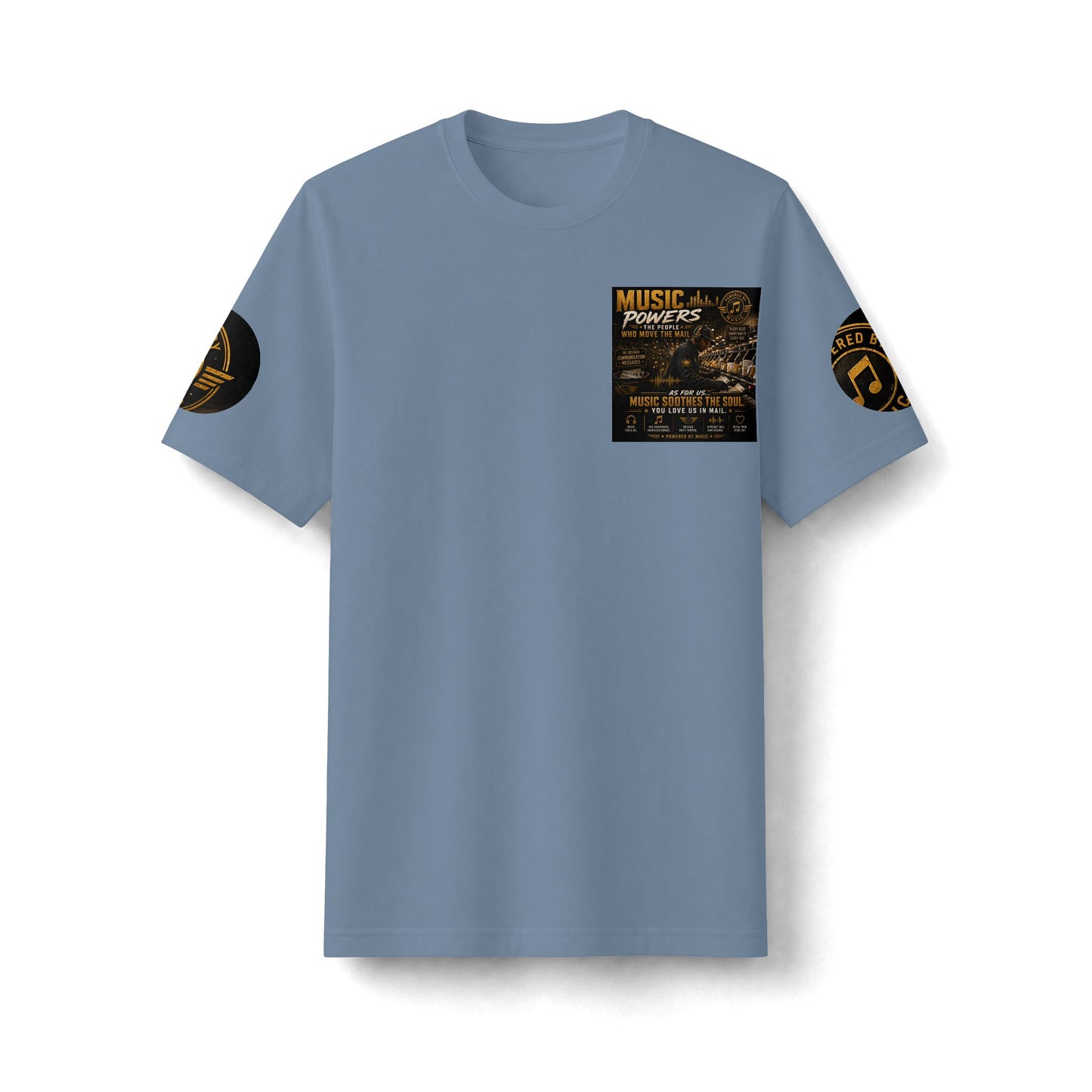 Postal Music — Music Powers the People — Heavyweight T-Shirt